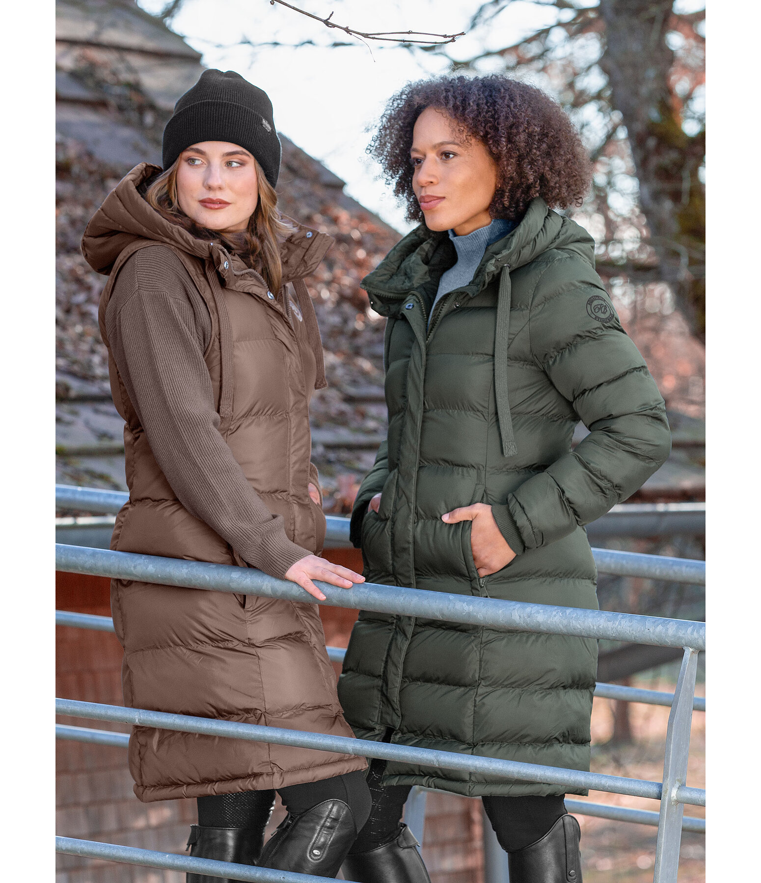 Gilet lungo con cappuccio Clara