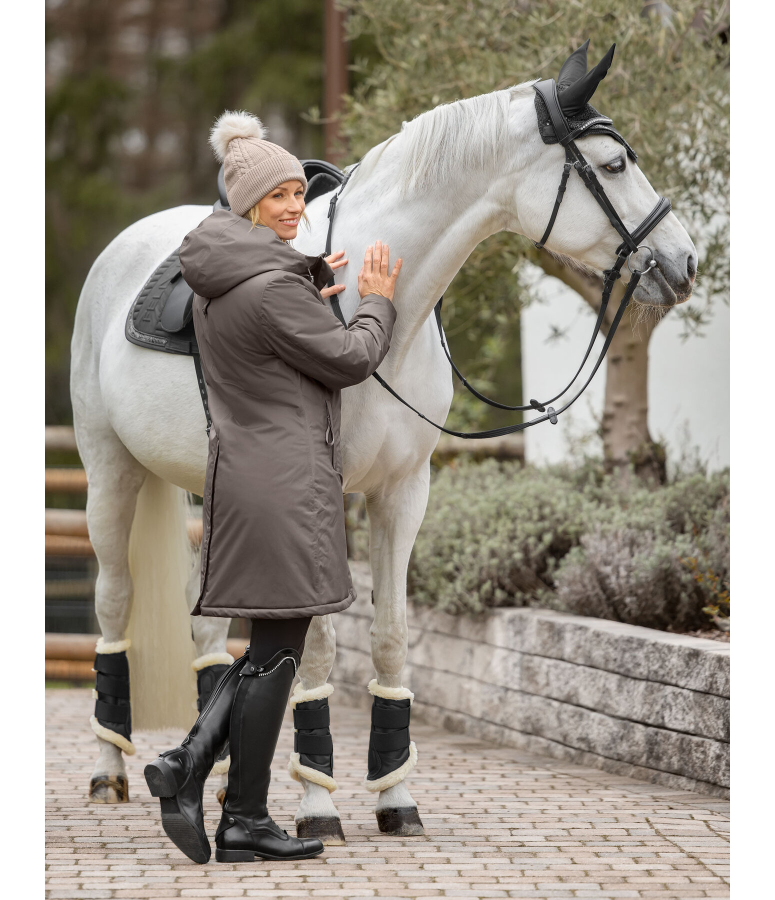 Cappotto da equitazione funzionale con cappuccio Amelie