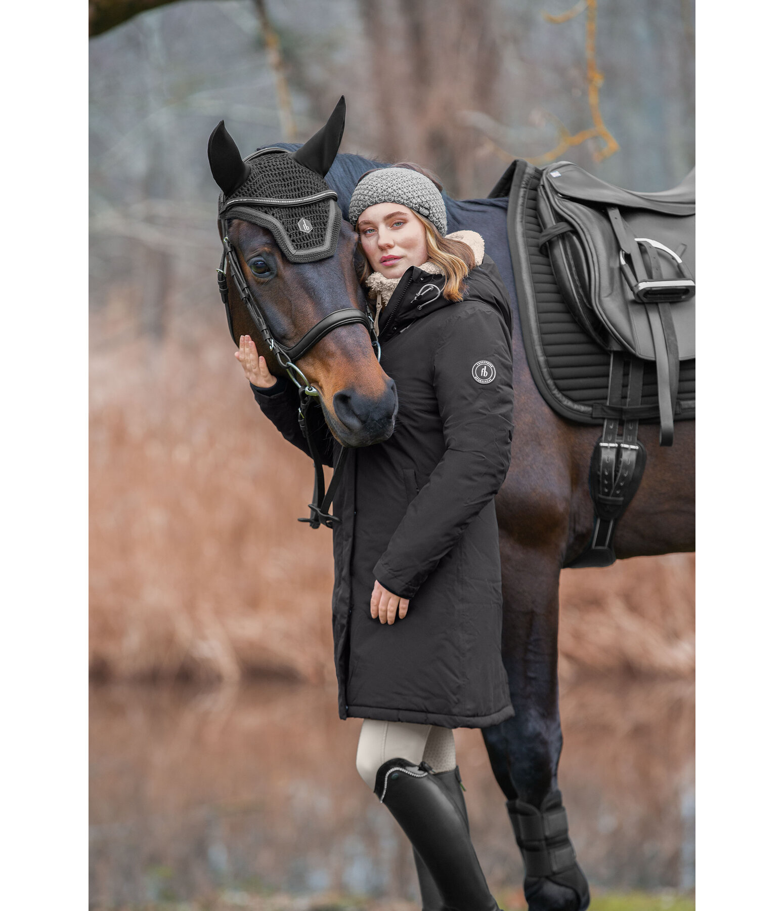 Cappotto da equitazione funzionale con cappuccio Amelie
