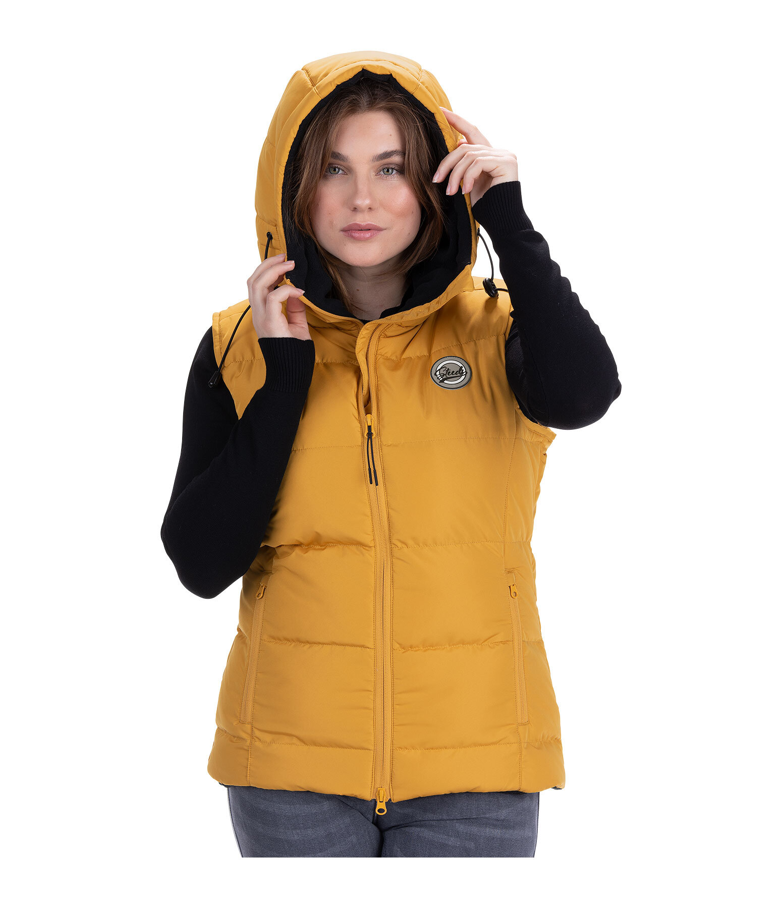 Gilet da equitazione trapuntato con cappuccio Mira II