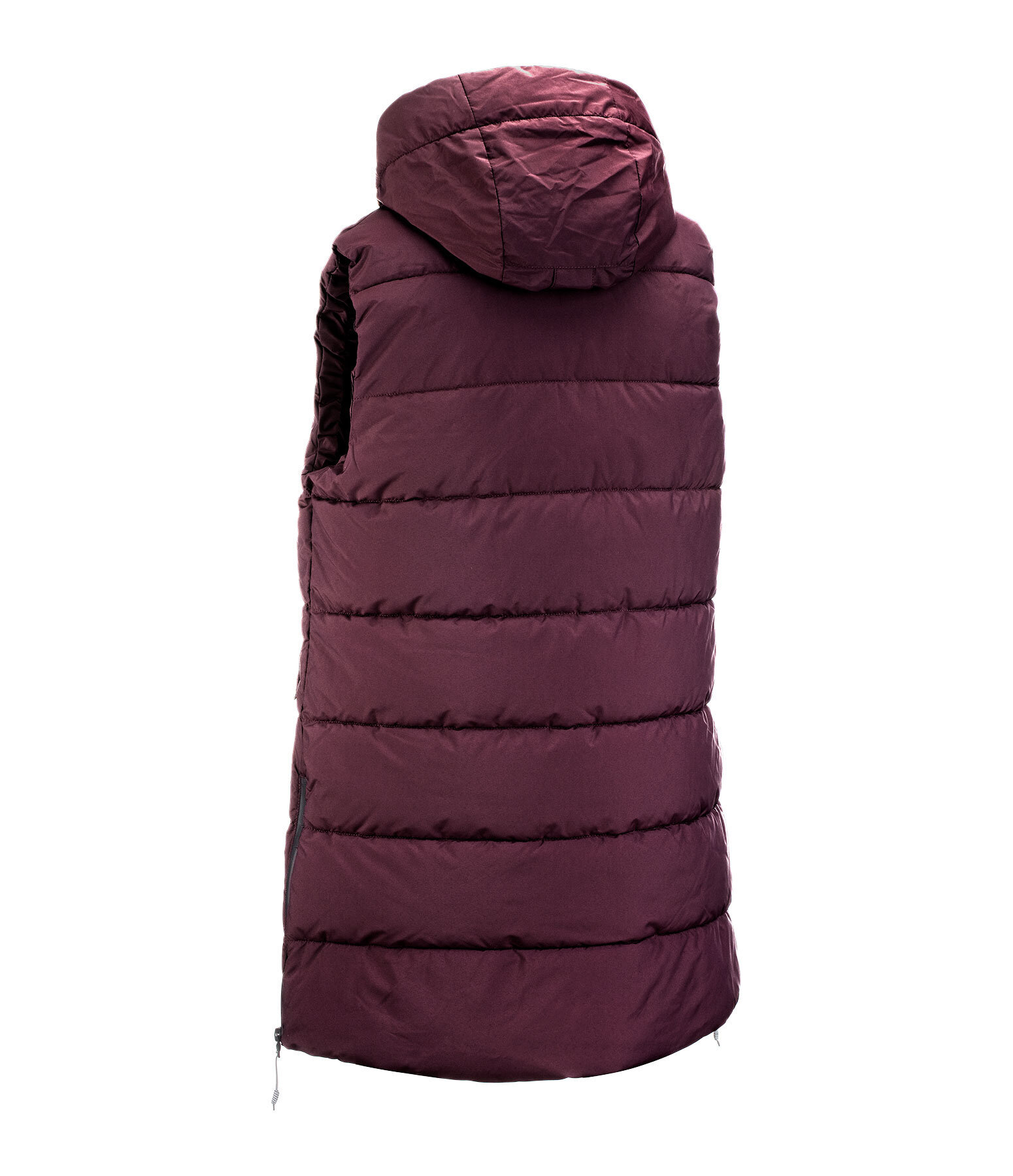 Gilet lungo con cappuccio Akene