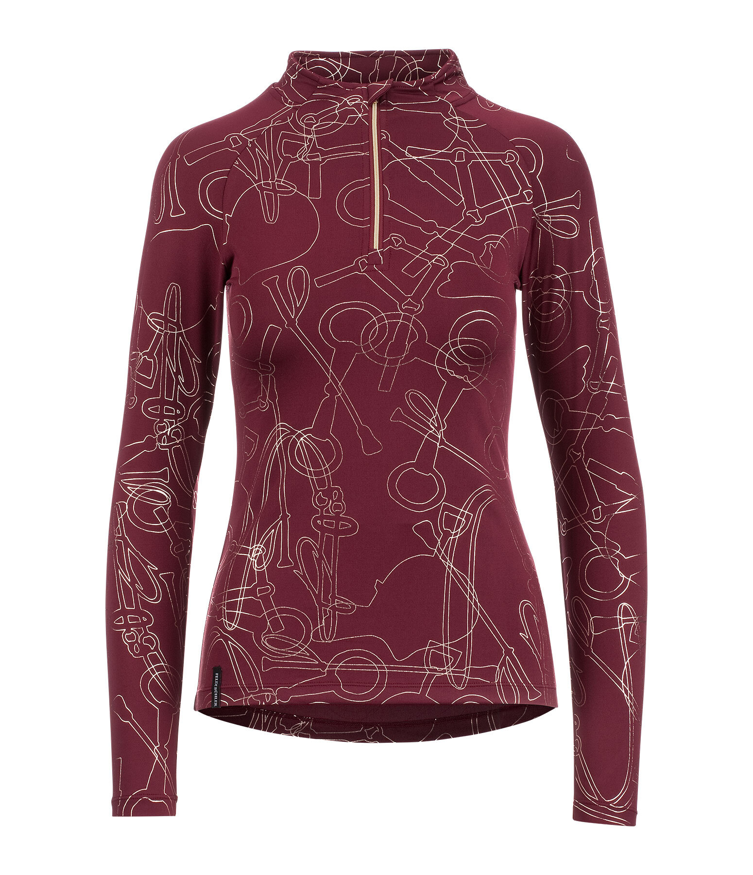 Maglia funzionale a maniche lunghe con zip Hanne