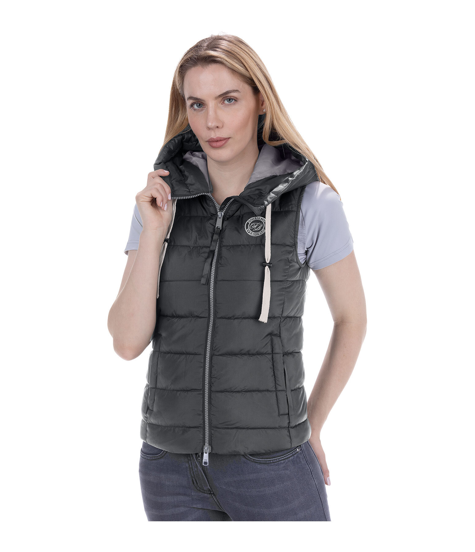 Gilet da equitazione con cappuccio Merle