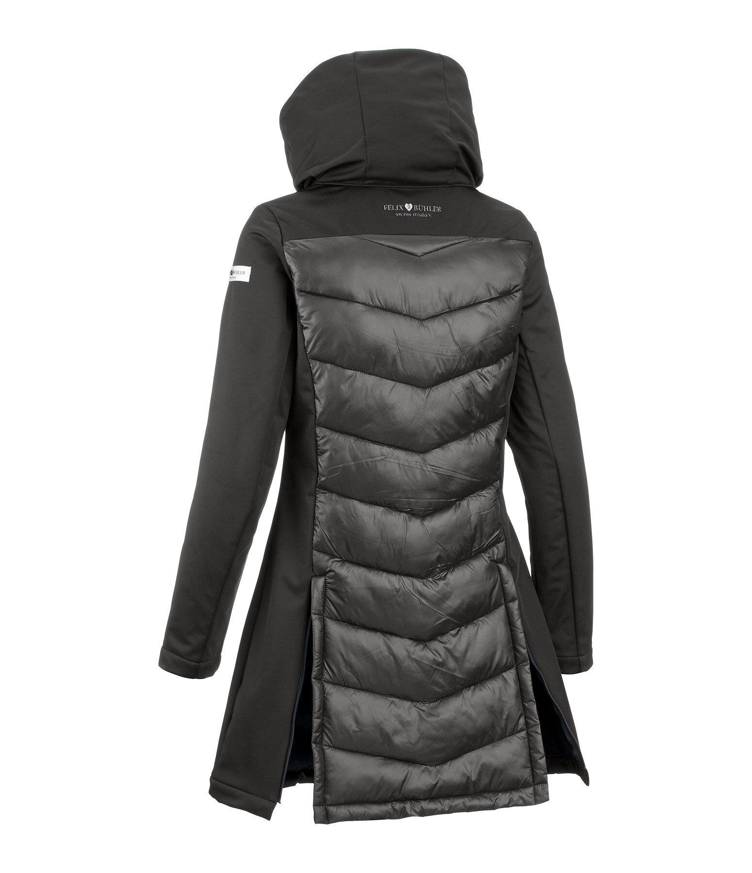 Cappotto da equitazione combinato softshell con cappuccio Charlotte