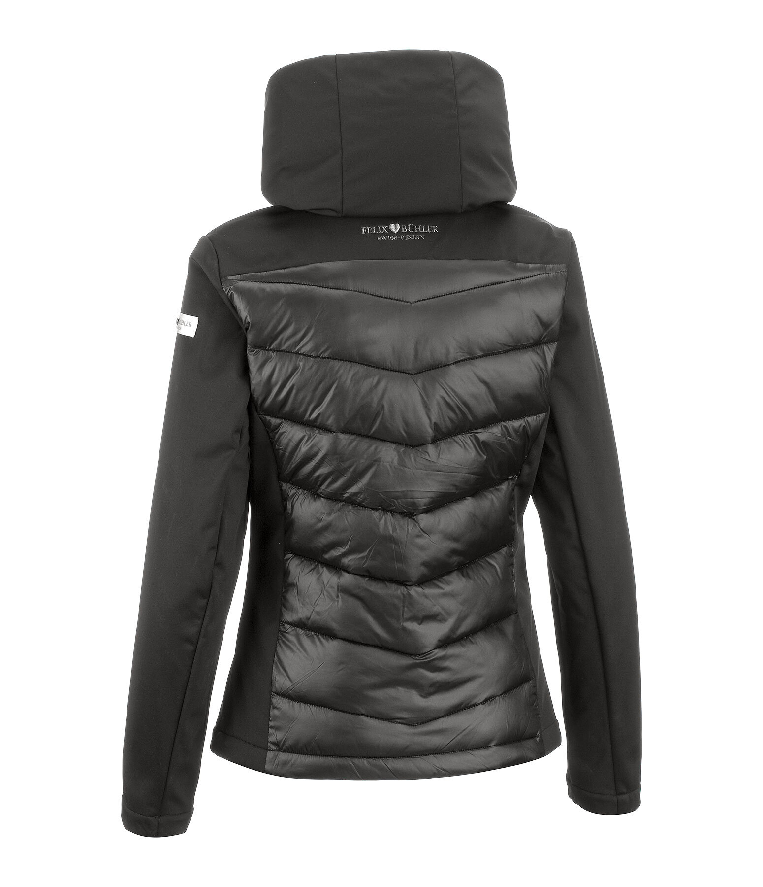 Giacca da equitazione combinata softshell con cappuccio Claire