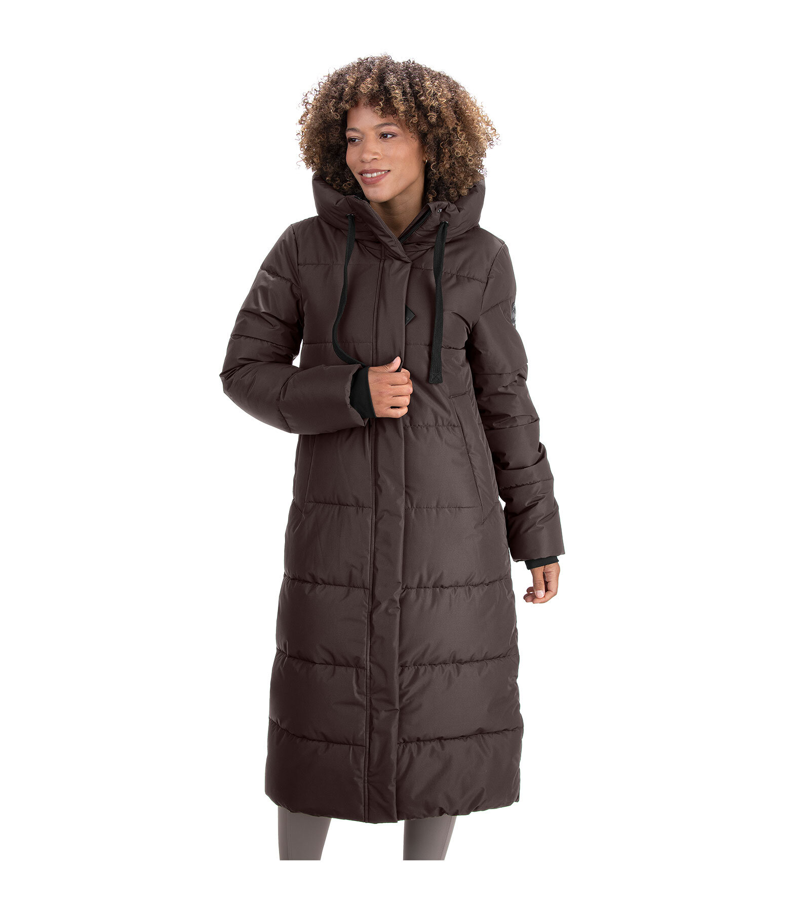 Cappotto da equitazione trapuntato con cappuccio Anne