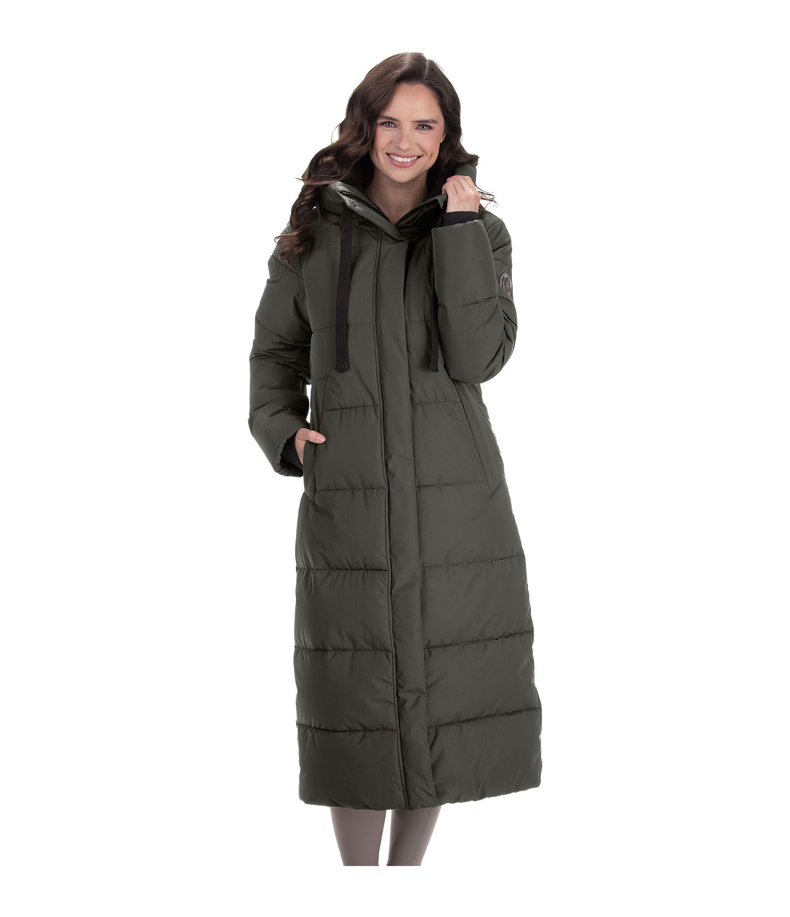 Cappotto da equitazione trapuntato con cappuccio Anne