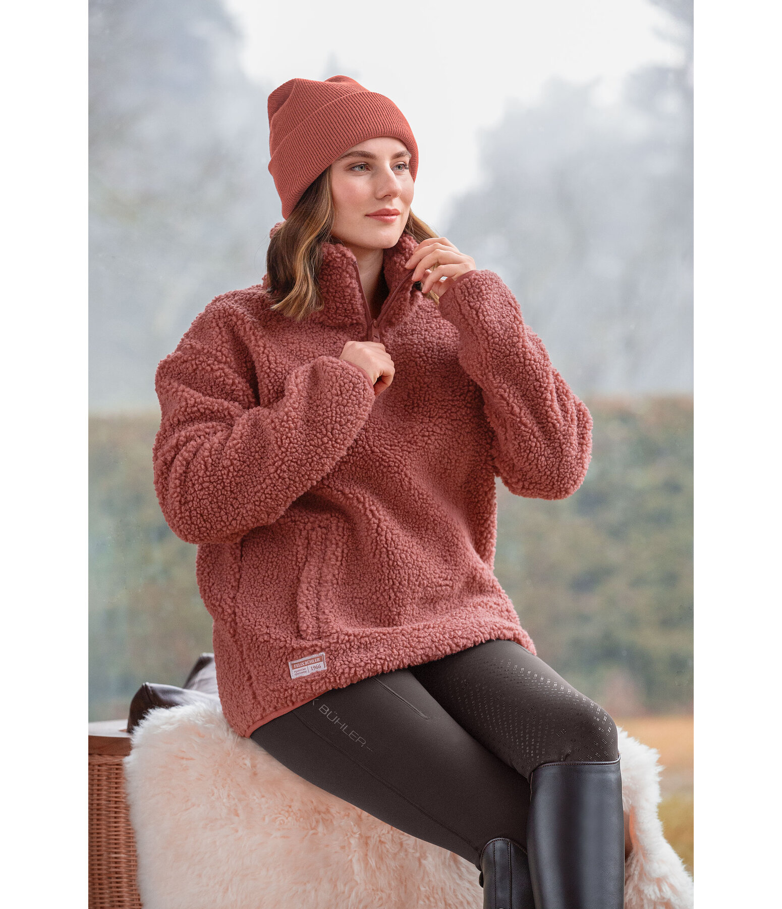 Pullover in pelliccia sintetica Tara
