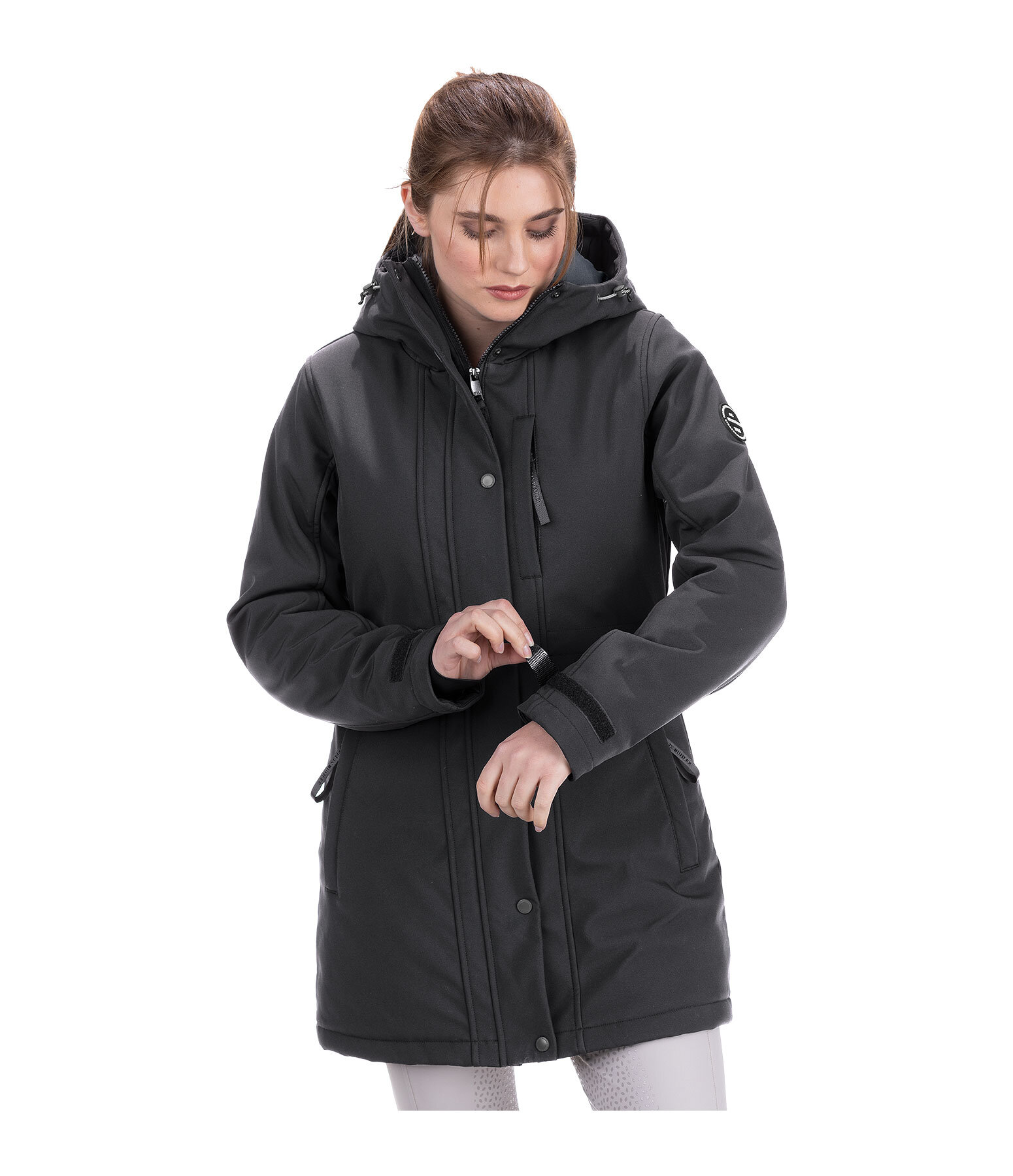 Cappotto da equitazione softshell con cappuccio Leonie