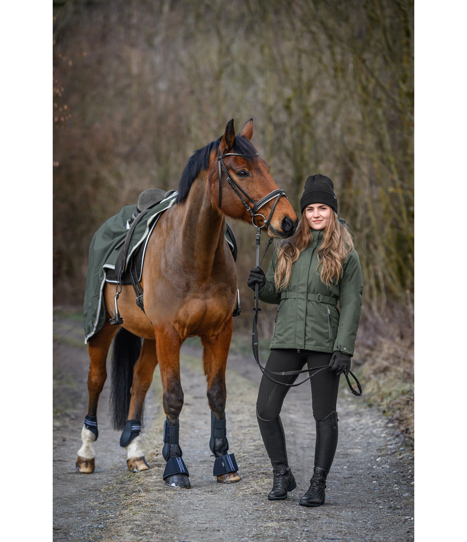 Giacca da equitazione funzionale con cappuccio Femke