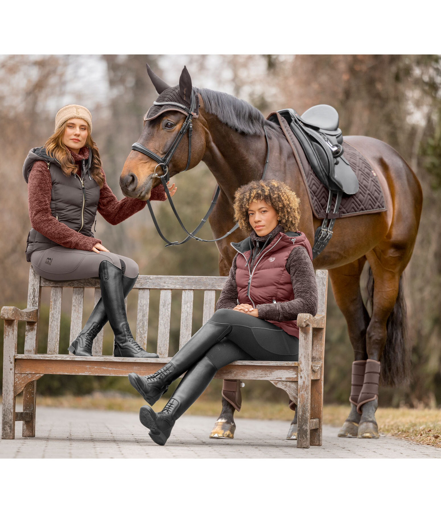 Gilet da equitazione con cappuccio Lena