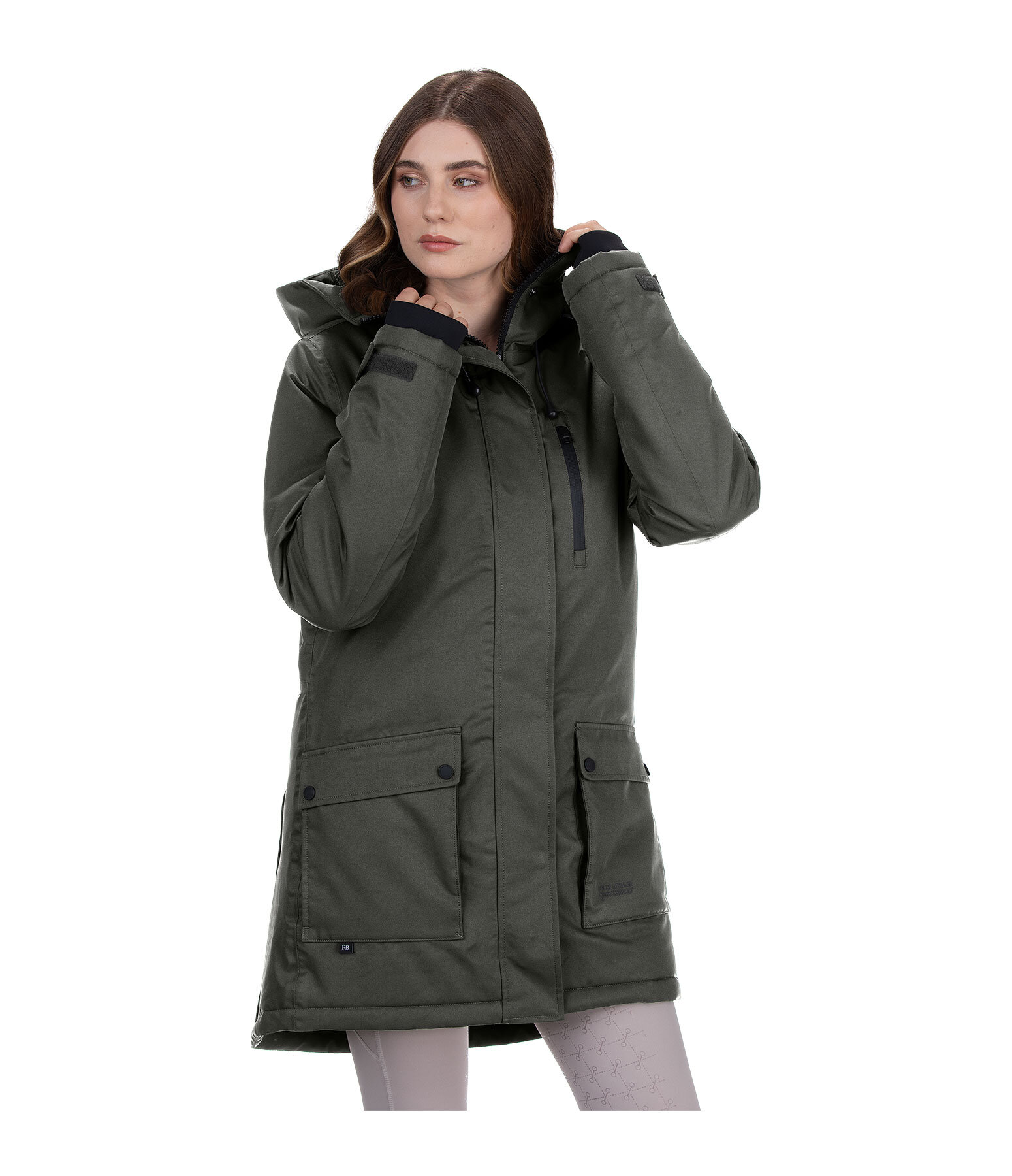 Parka da equitazione funzionale con cappuccio Anouk