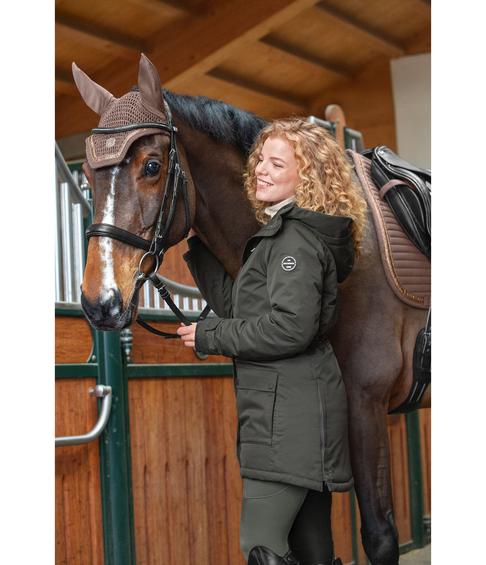 Parka da equitazione funzionale con cappuccio Anouk