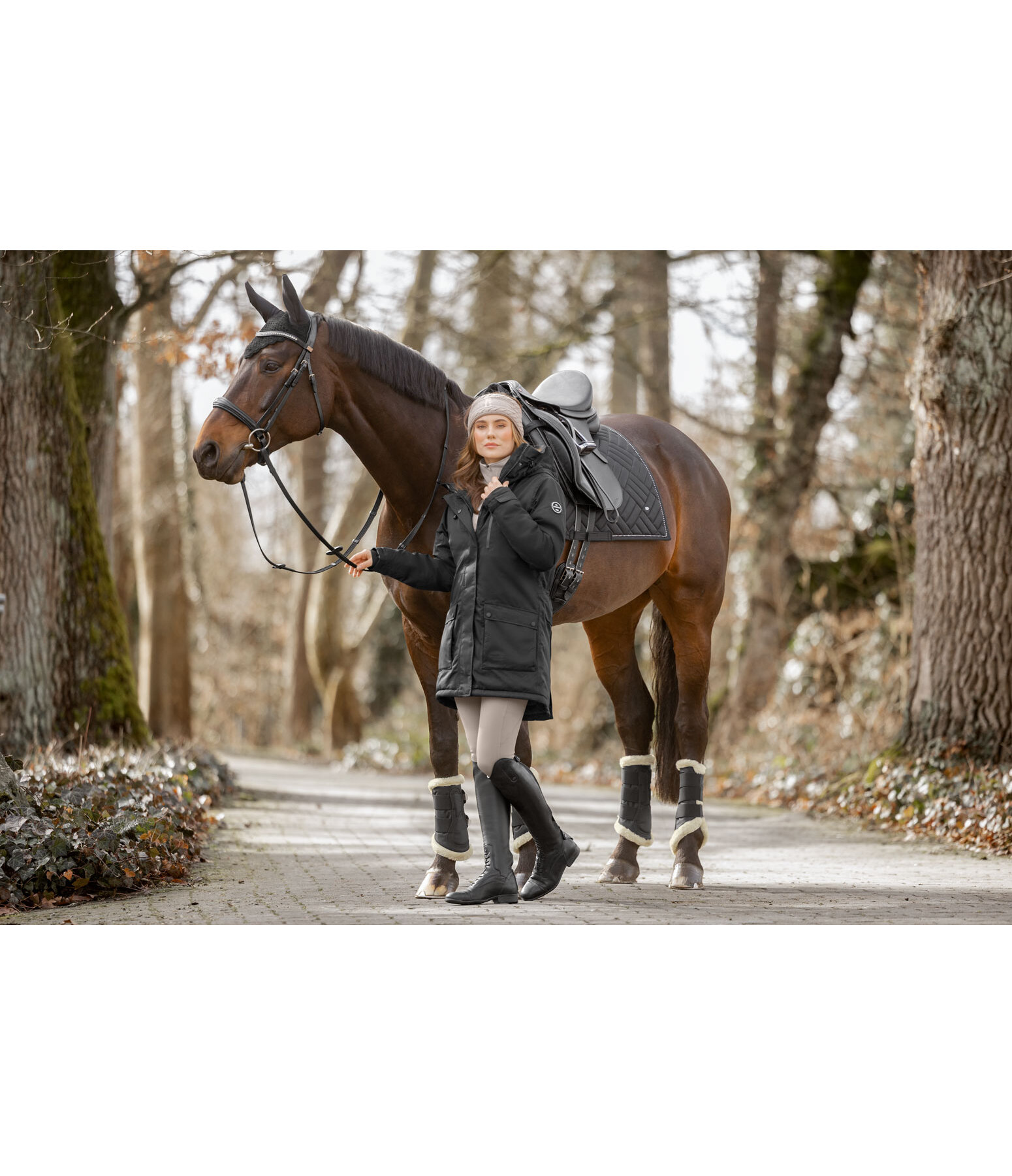 Parka da equitazione funzionale con cappuccio Anouk