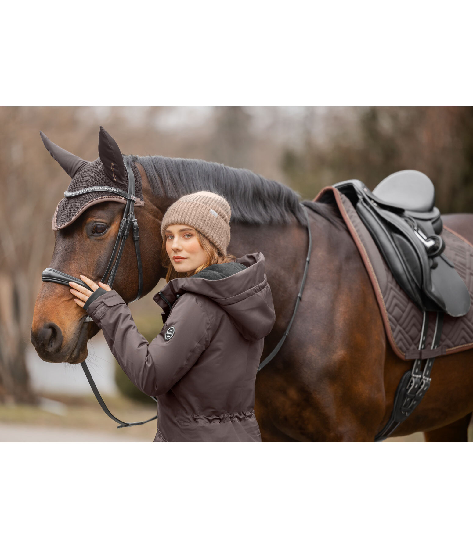 Parka da equitazione funzionale con cappuccio Anouk