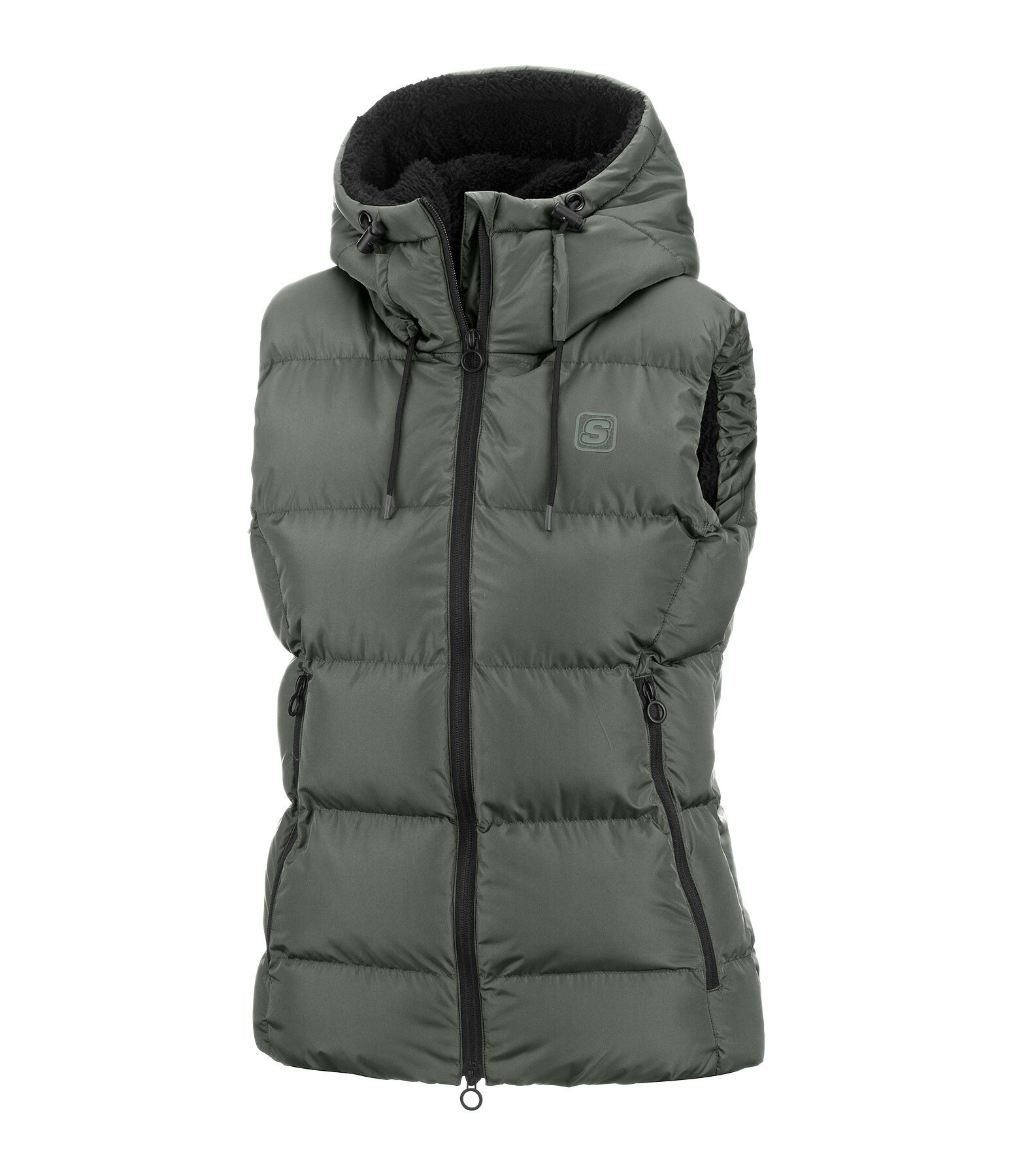 Gilet da equitazione trapuntato con cappuccio Mira III