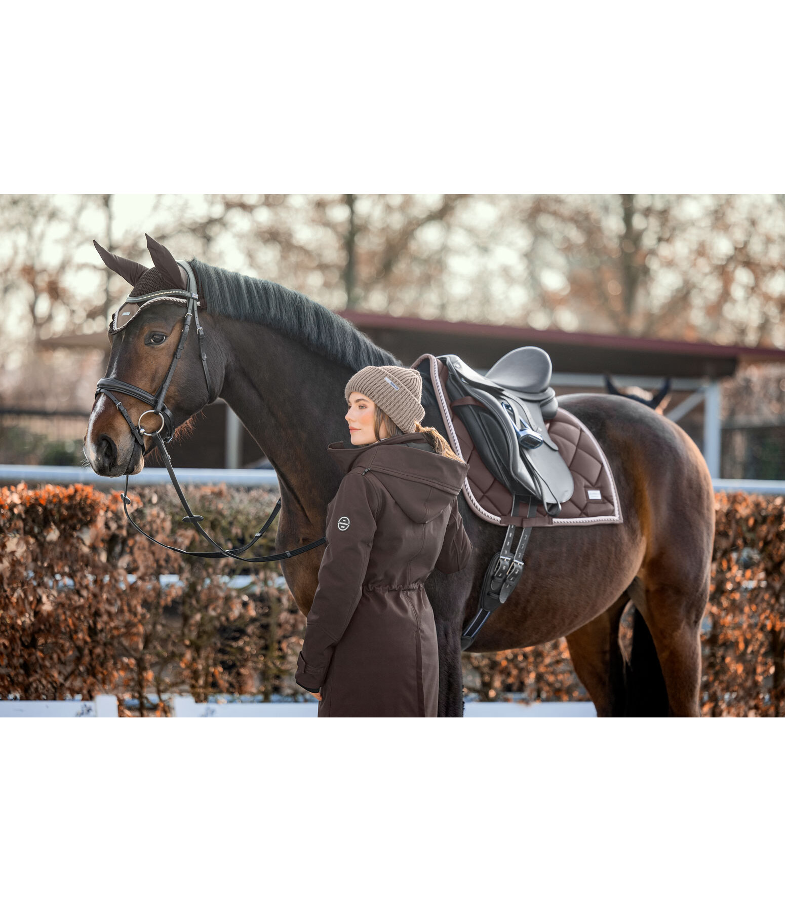 Cappotto da equitazione softshell con cappuccio Aurelie