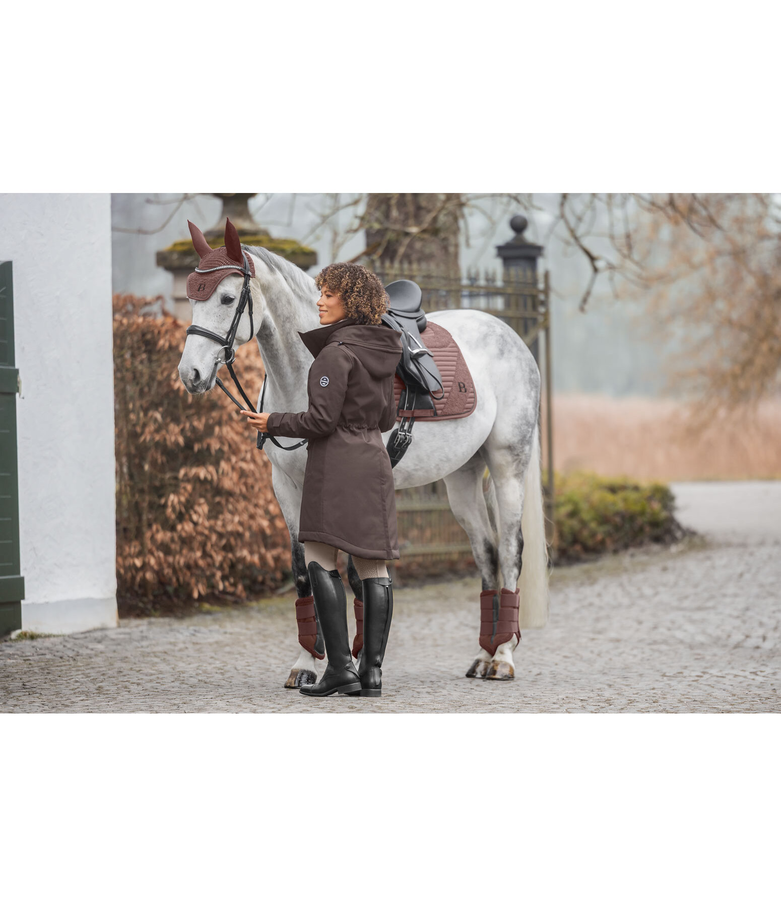 Cappotto da equitazione softshell con cappuccio Aurelie