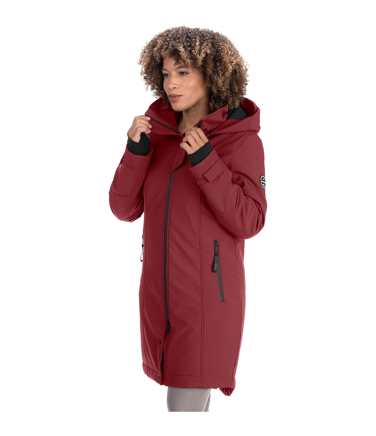 Cappotto da equitazione softshell con cappuccio Aurelie