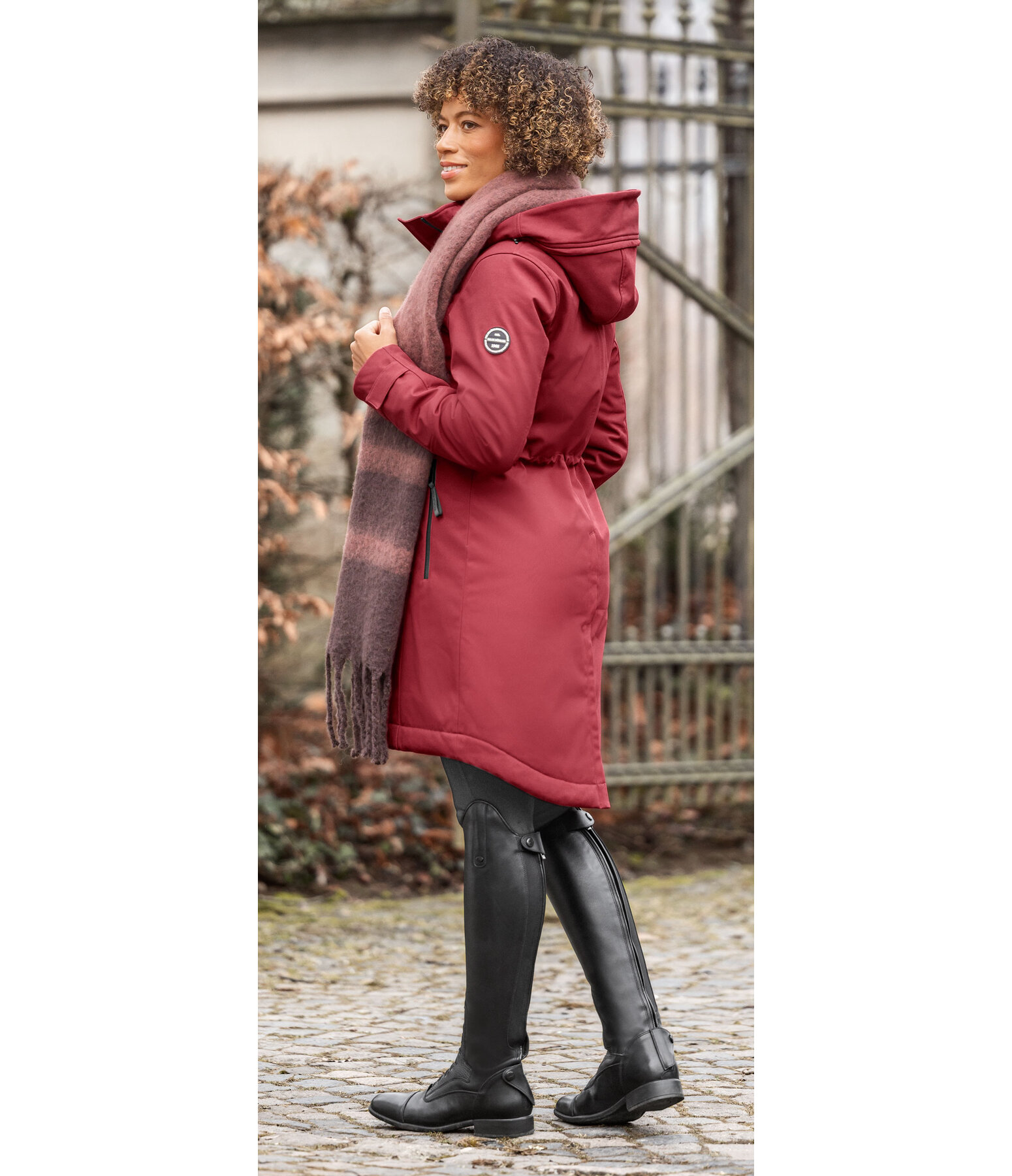 Cappotto da equitazione softshell con cappuccio Aurelie
