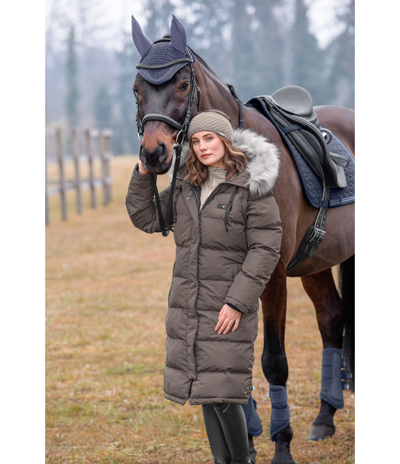 Cappotto da equitazione trapuntato 2 in 1 Eleonor