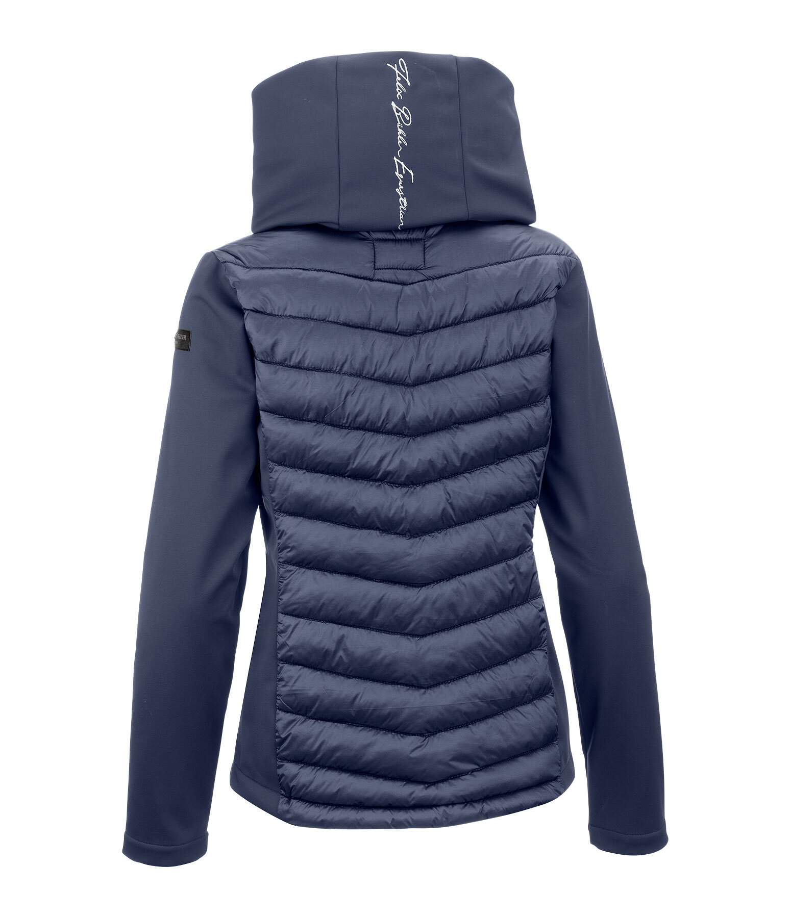 Giacca da equitazione combinata softshell con cappuccio Cora