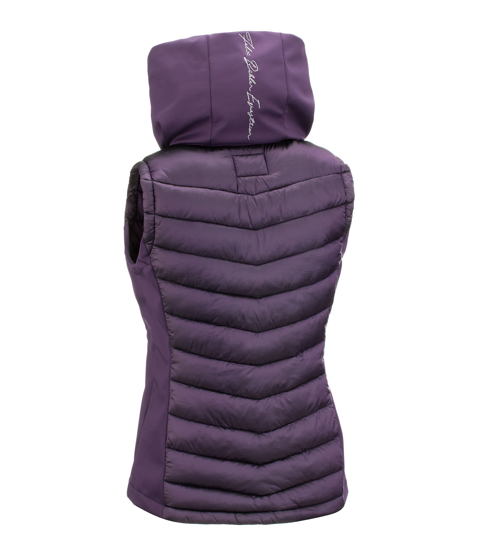 Gilet da equitazione combinato softshell con cappuccio Zoey
