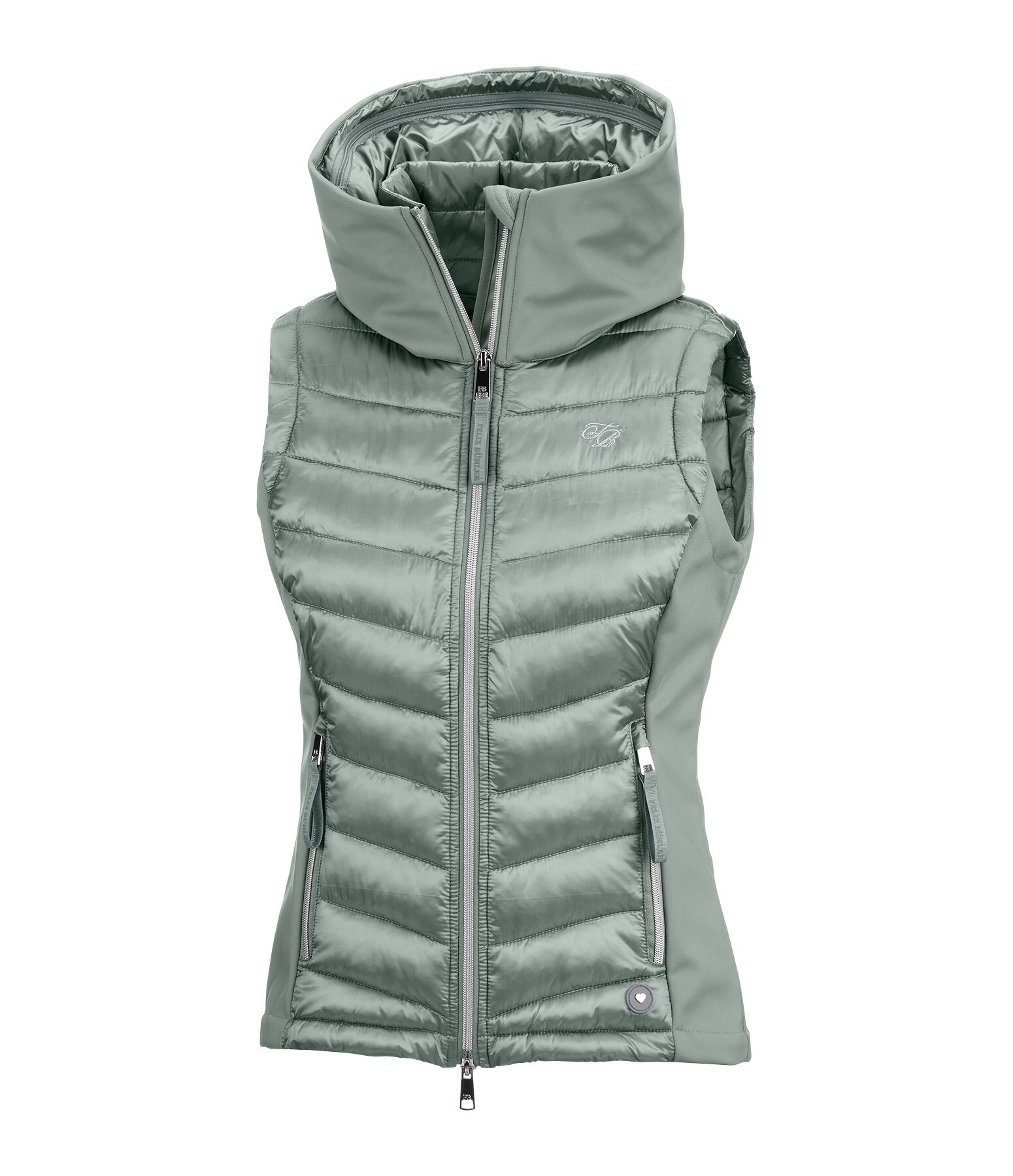 Gilet da equitazione combinato softshell con cappuccio Zoey