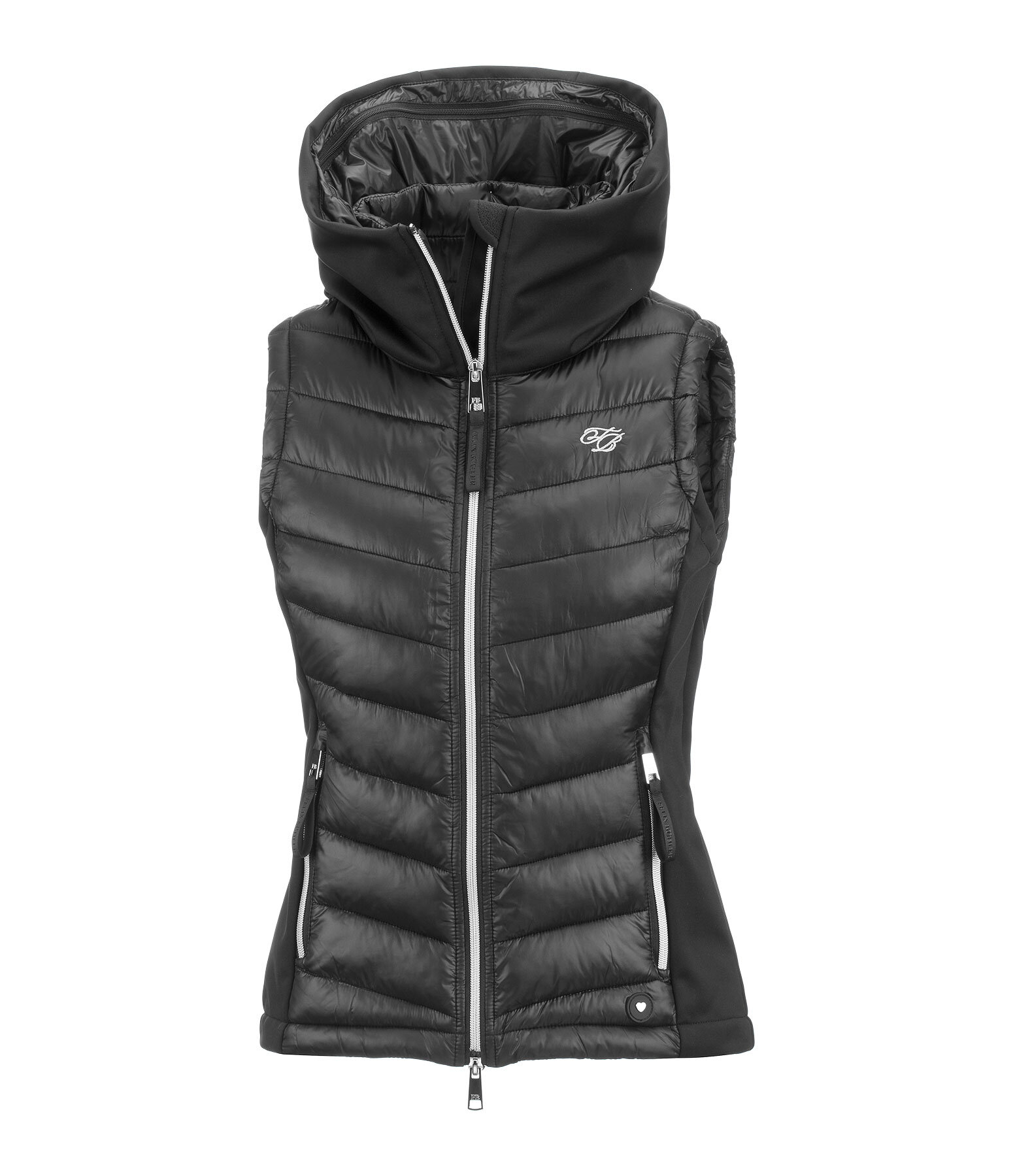 Gilet da equitazione combinato softshell con cappuccio Zoey