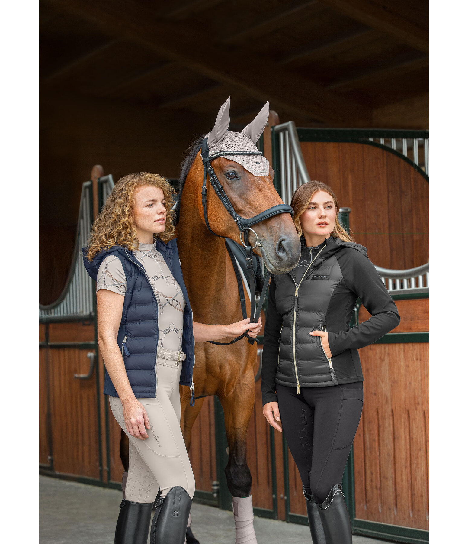 Gilet combinato con cappuccio Lilou