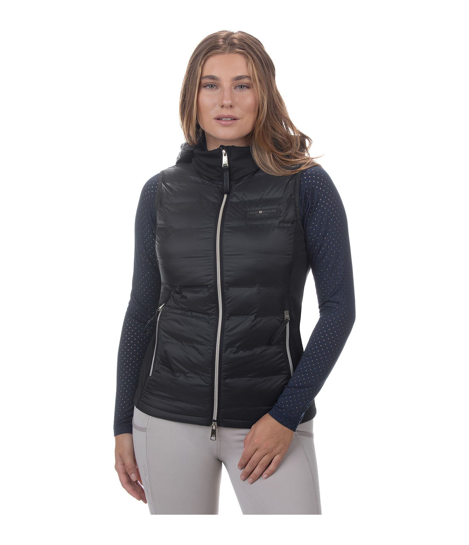 Gilet combinato con cappuccio Lilou