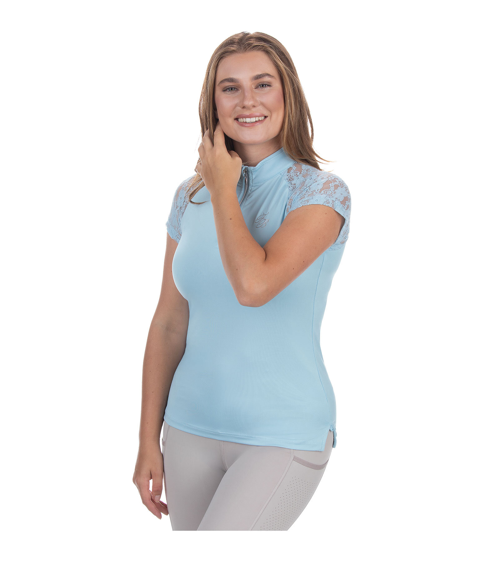 T-shirt funzionale con zip Christine