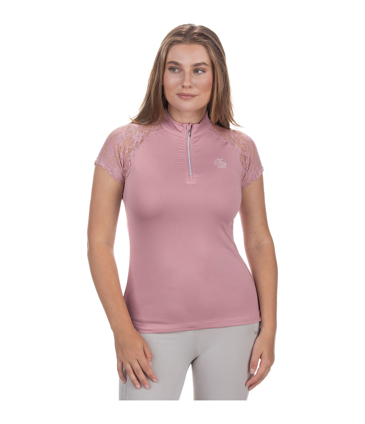 T-shirt funzionale con zip Christine