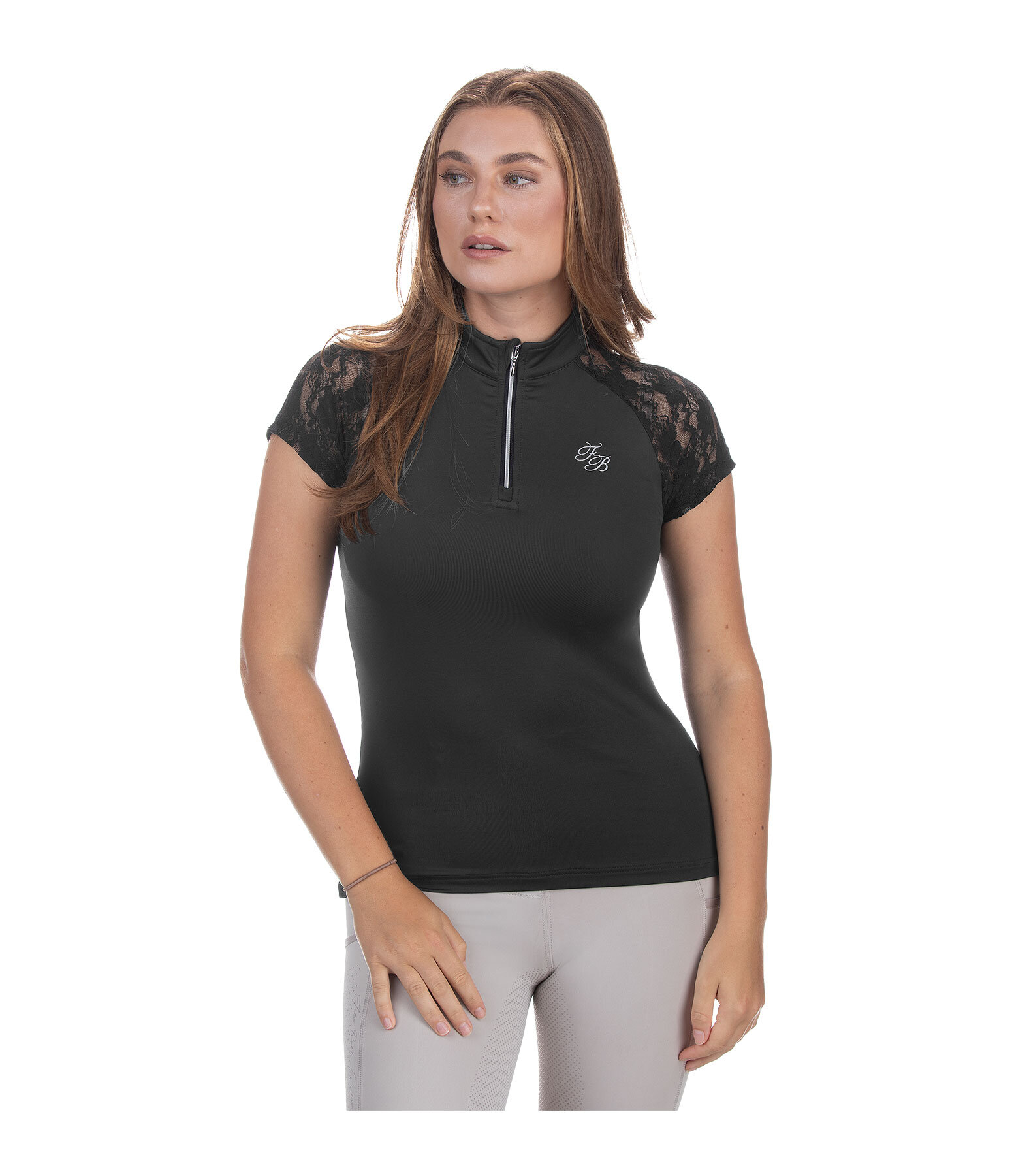 T-shirt funzionale con zip Christine