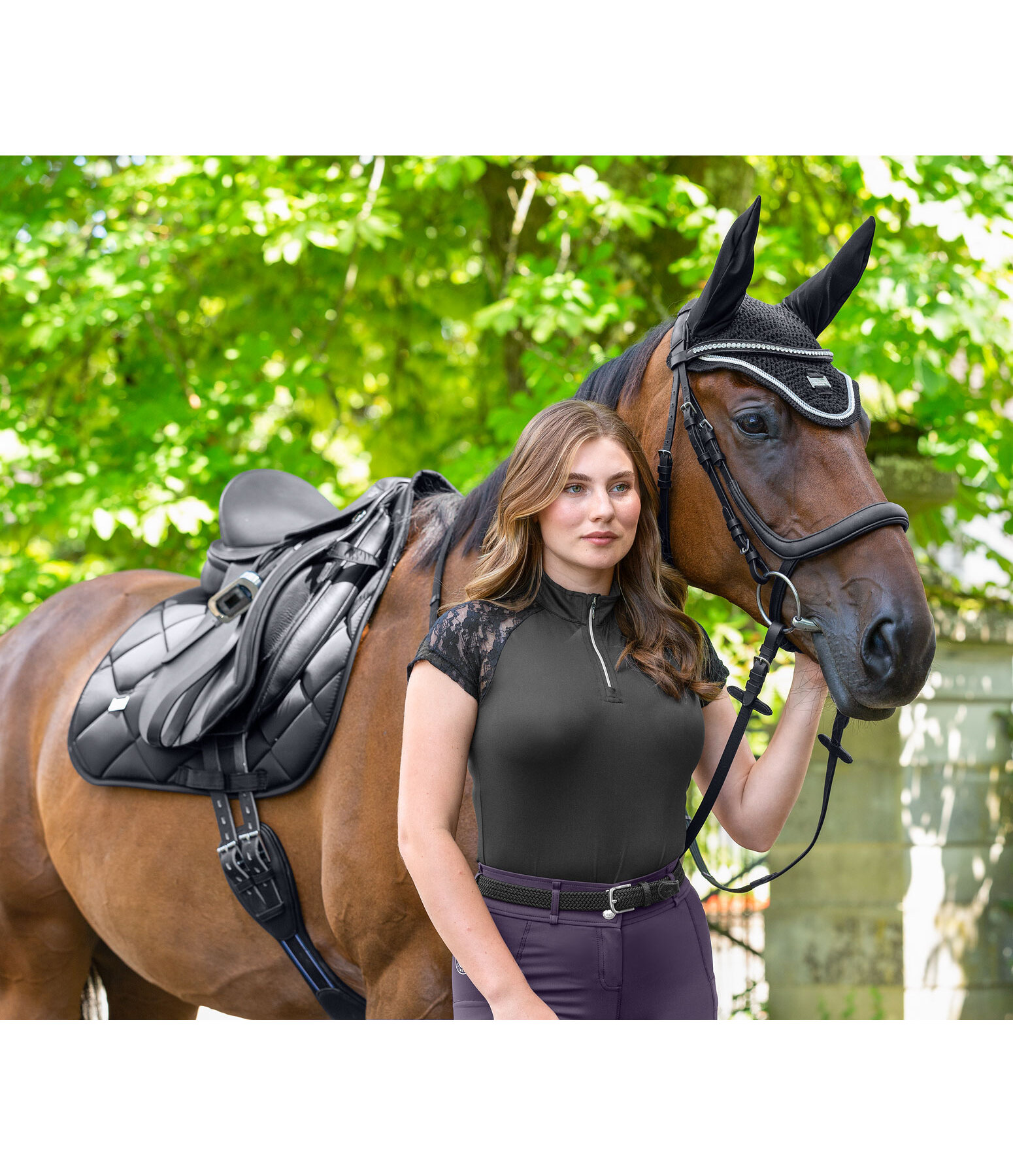T-shirt funzionale con zip Christine