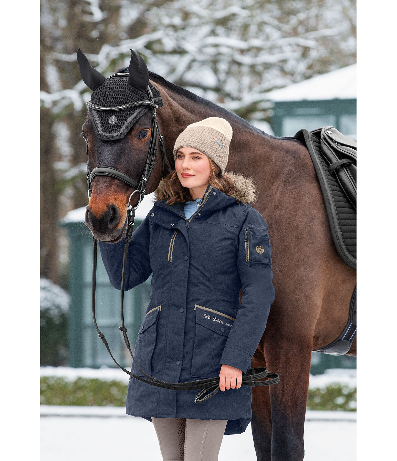 Parka da equitazione funzionale con cappuccio Ulla