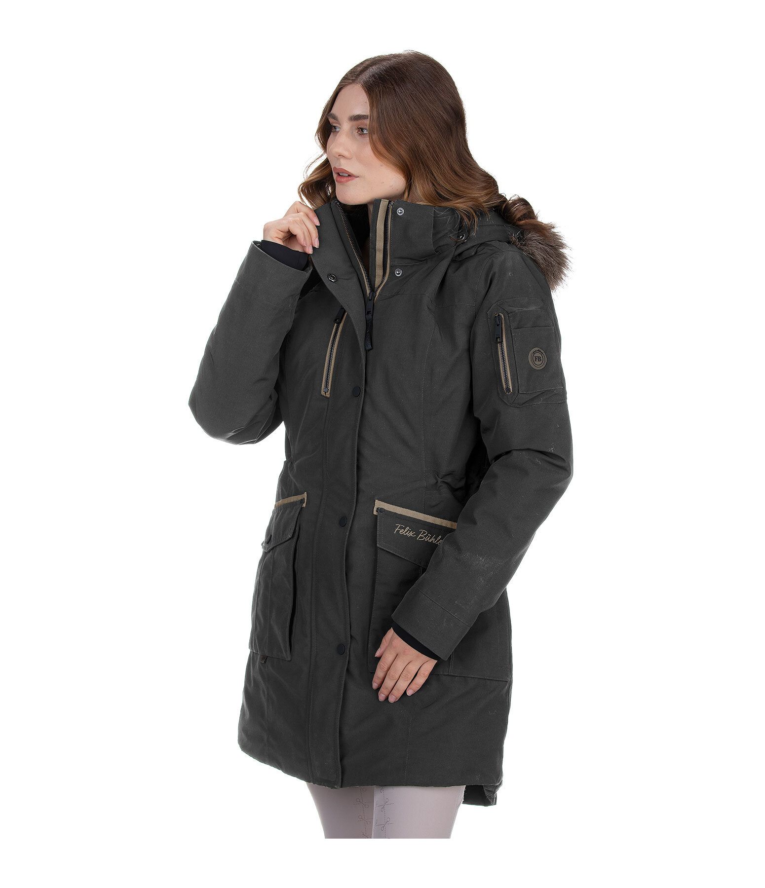 Parka da equitazione funzionale con cappuccio Ulla