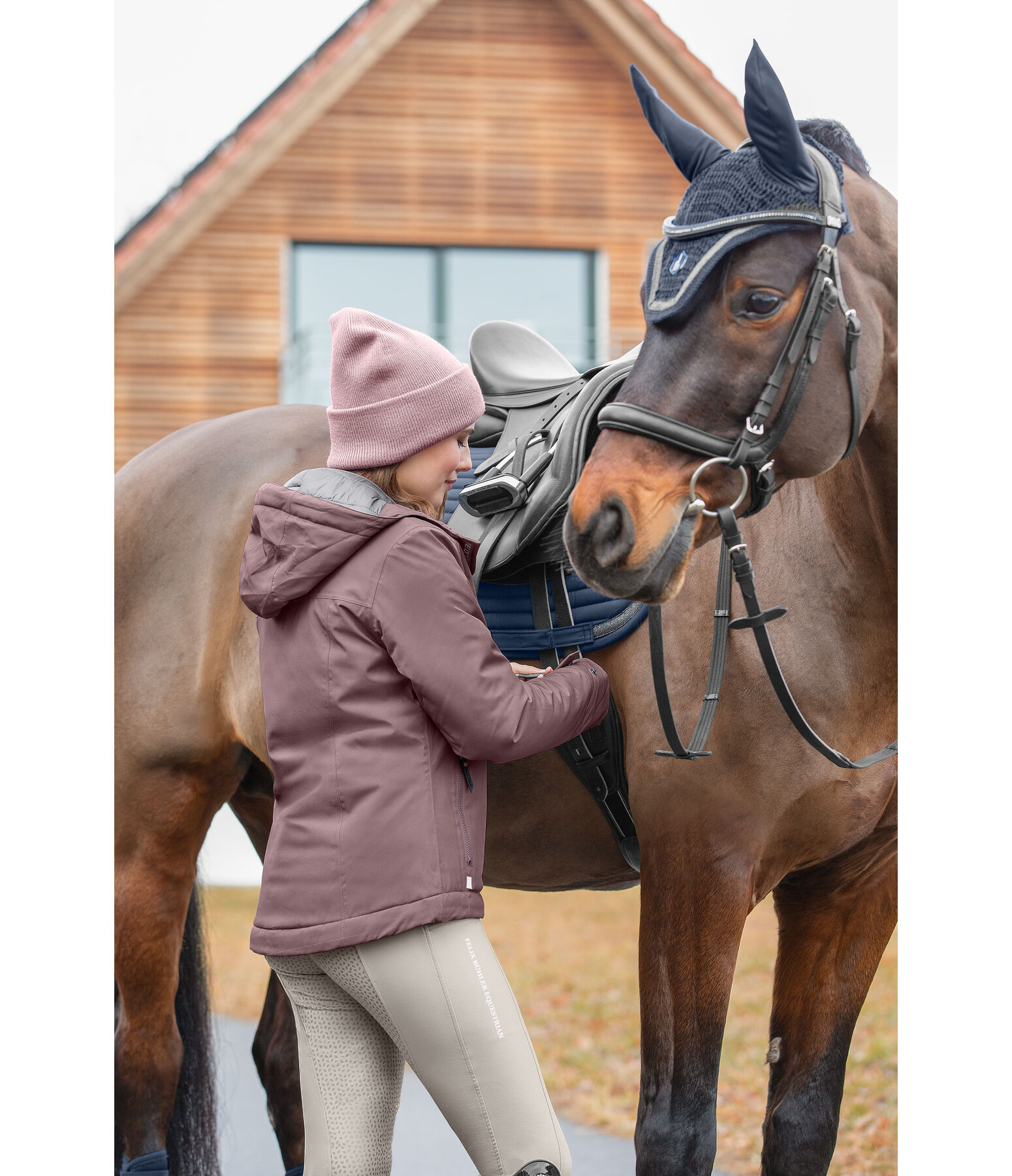 Giacca da equitazione funzionale con cappuccio Emelie