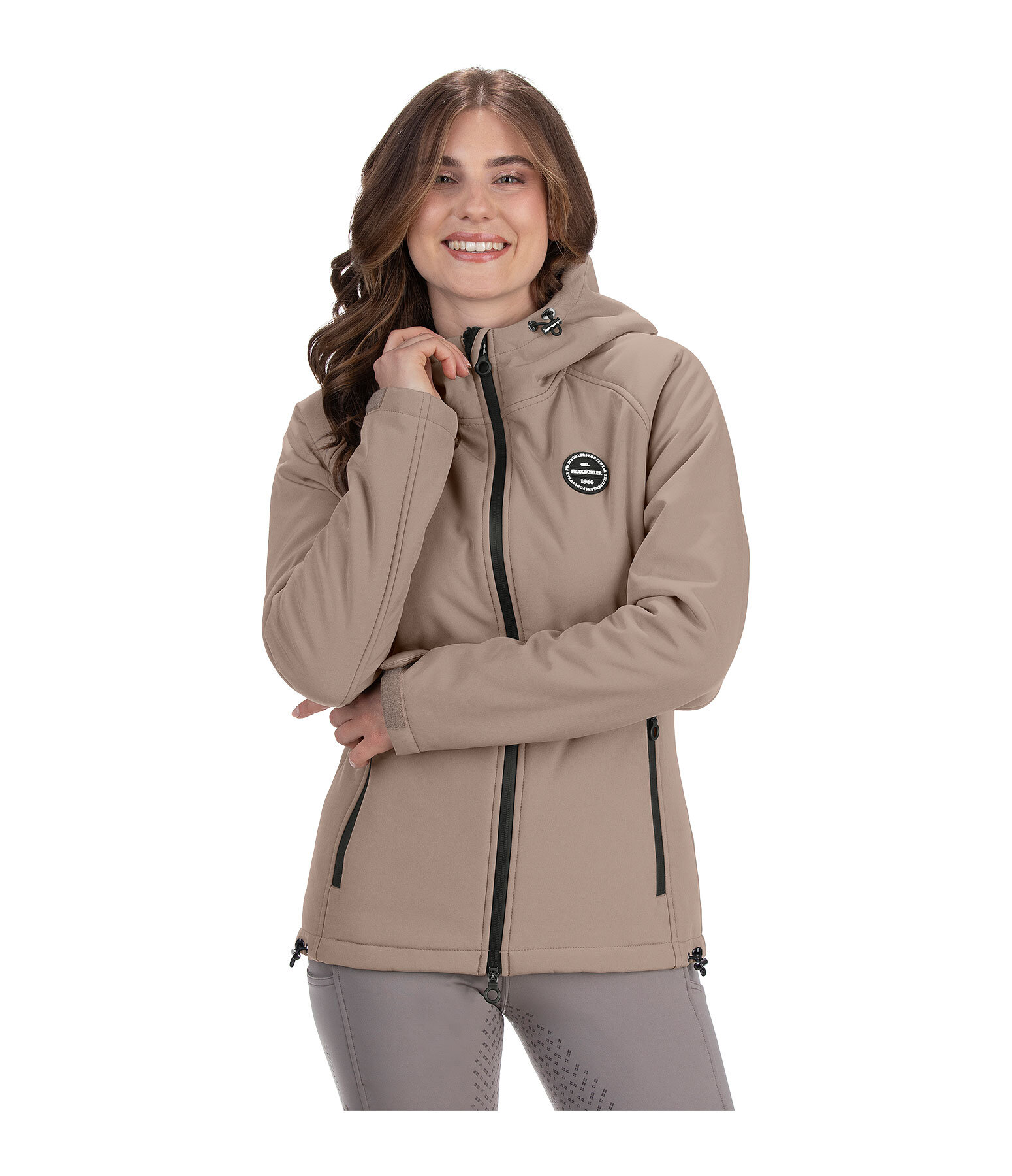 Giacca da equitazione softshell con cappuccio Lara II