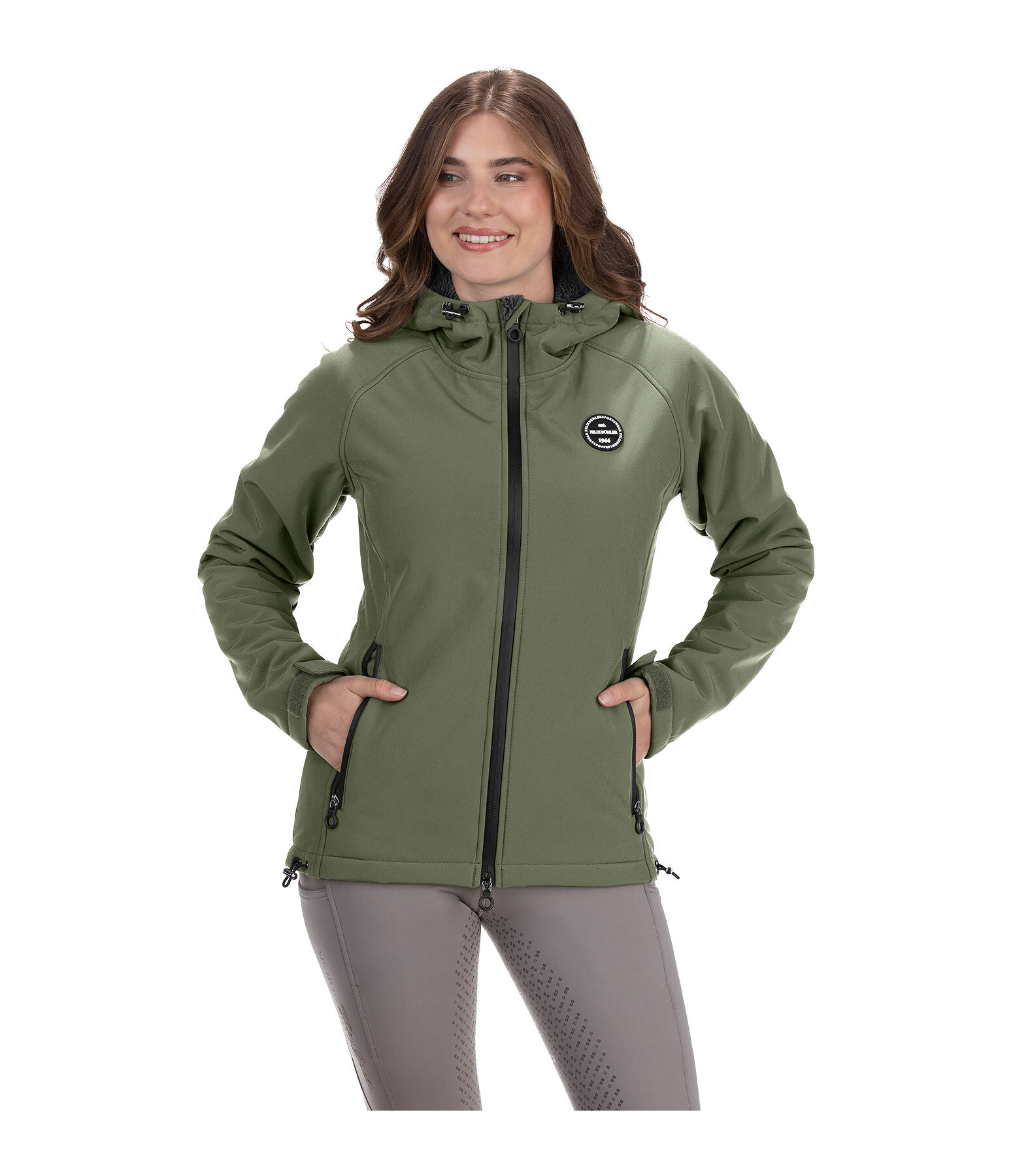 Giacca da equitazione softshell con cappuccio Lara II