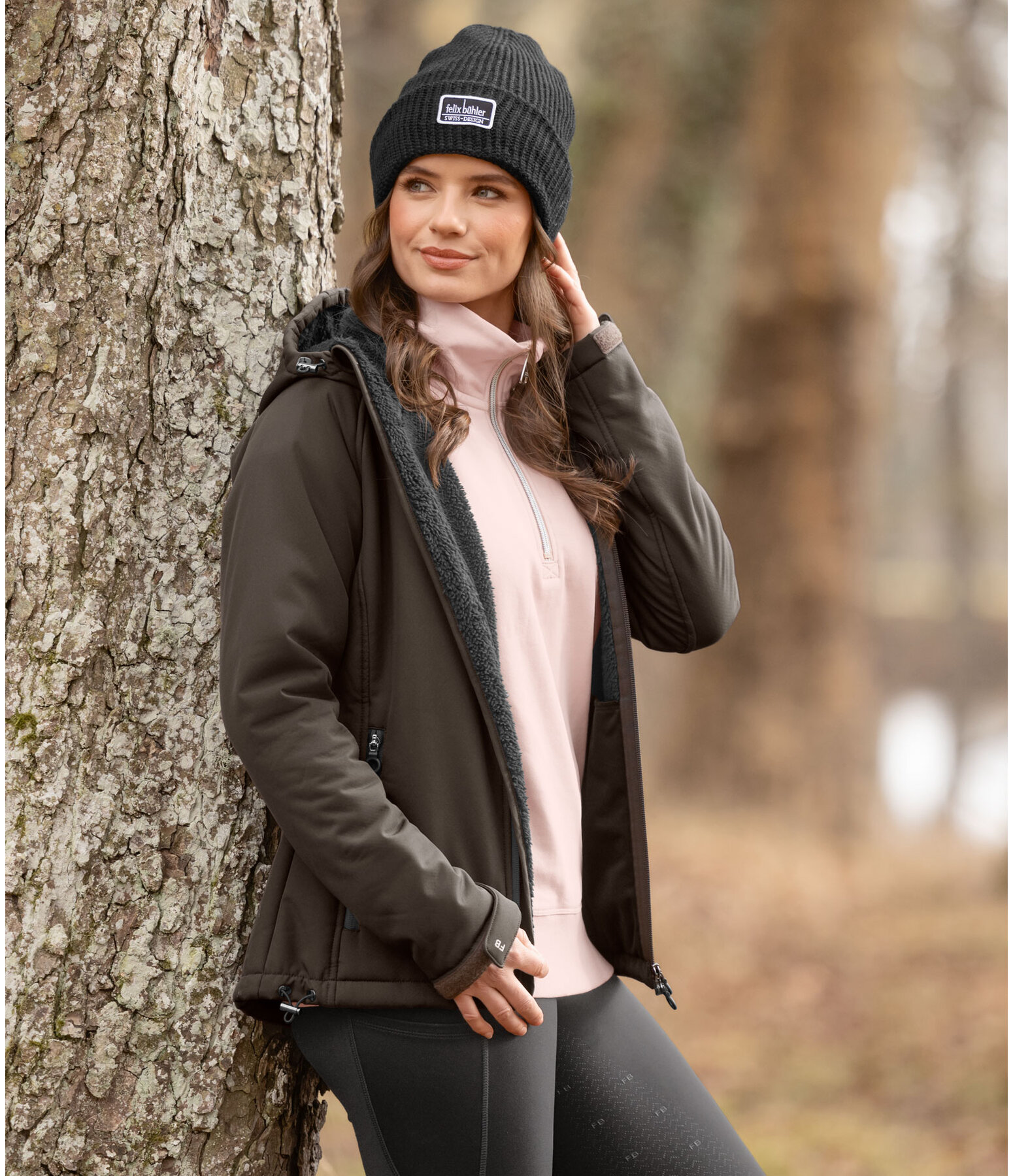 Giacca da equitazione softshell con cappuccio Lara II