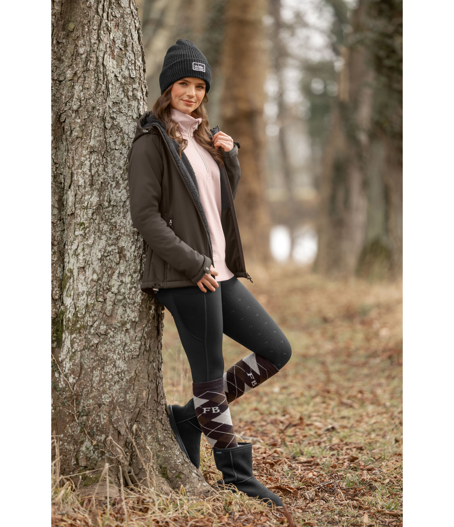 Giacca da equitazione softshell con cappuccio Lara II