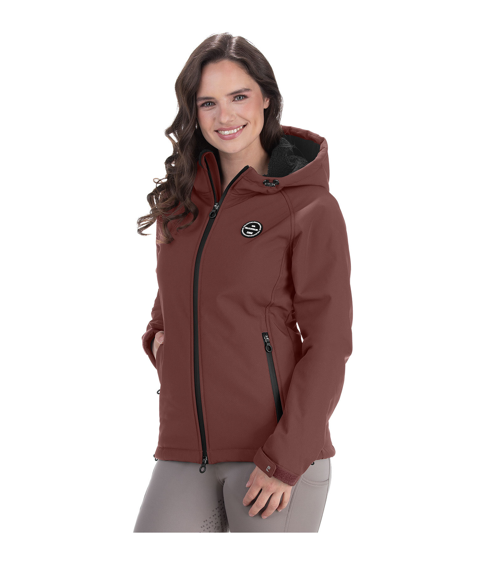 Giacca da equitazione softshell con cappuccio Lara II