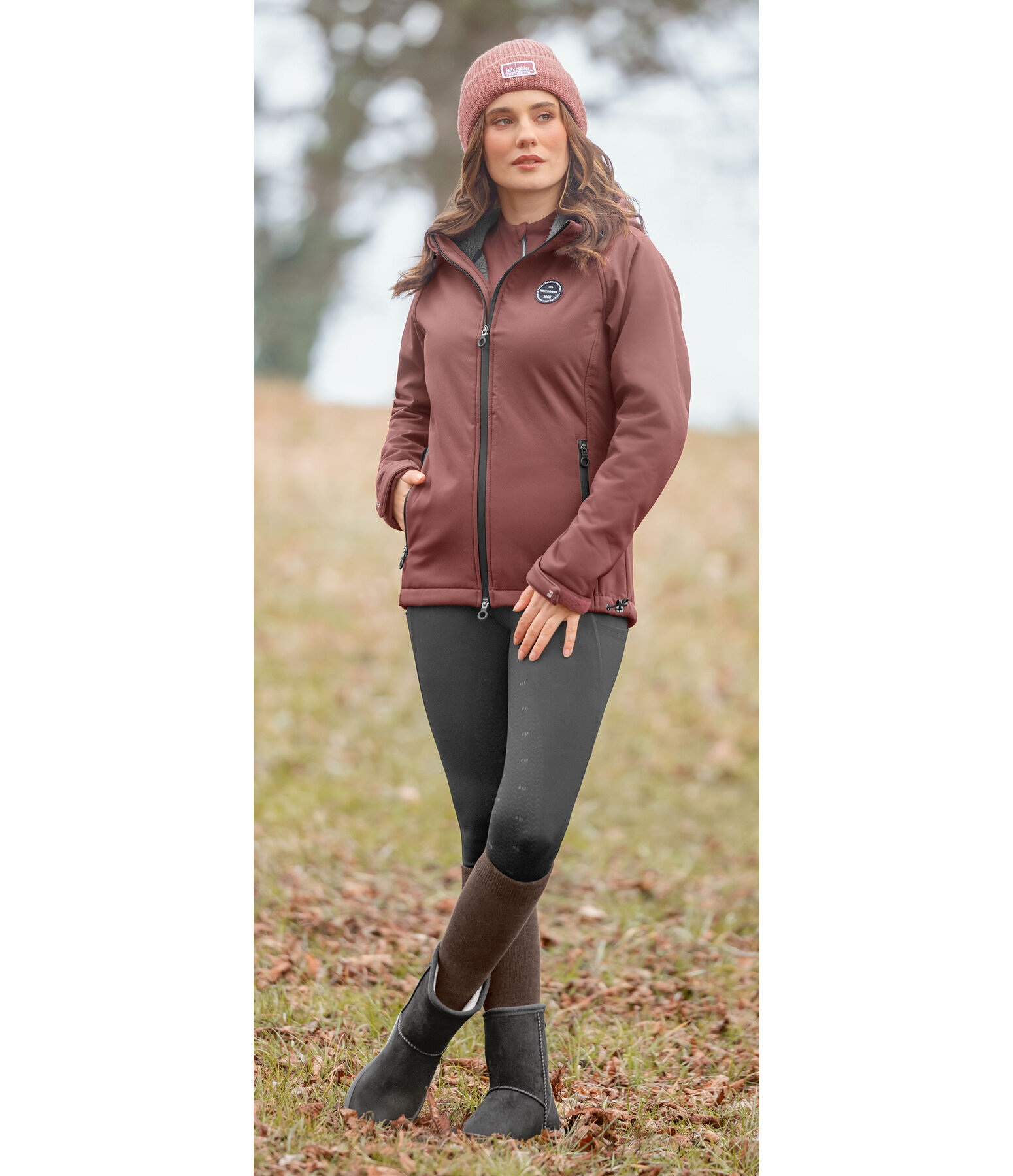 Giacca da equitazione softshell con cappuccio Lara II