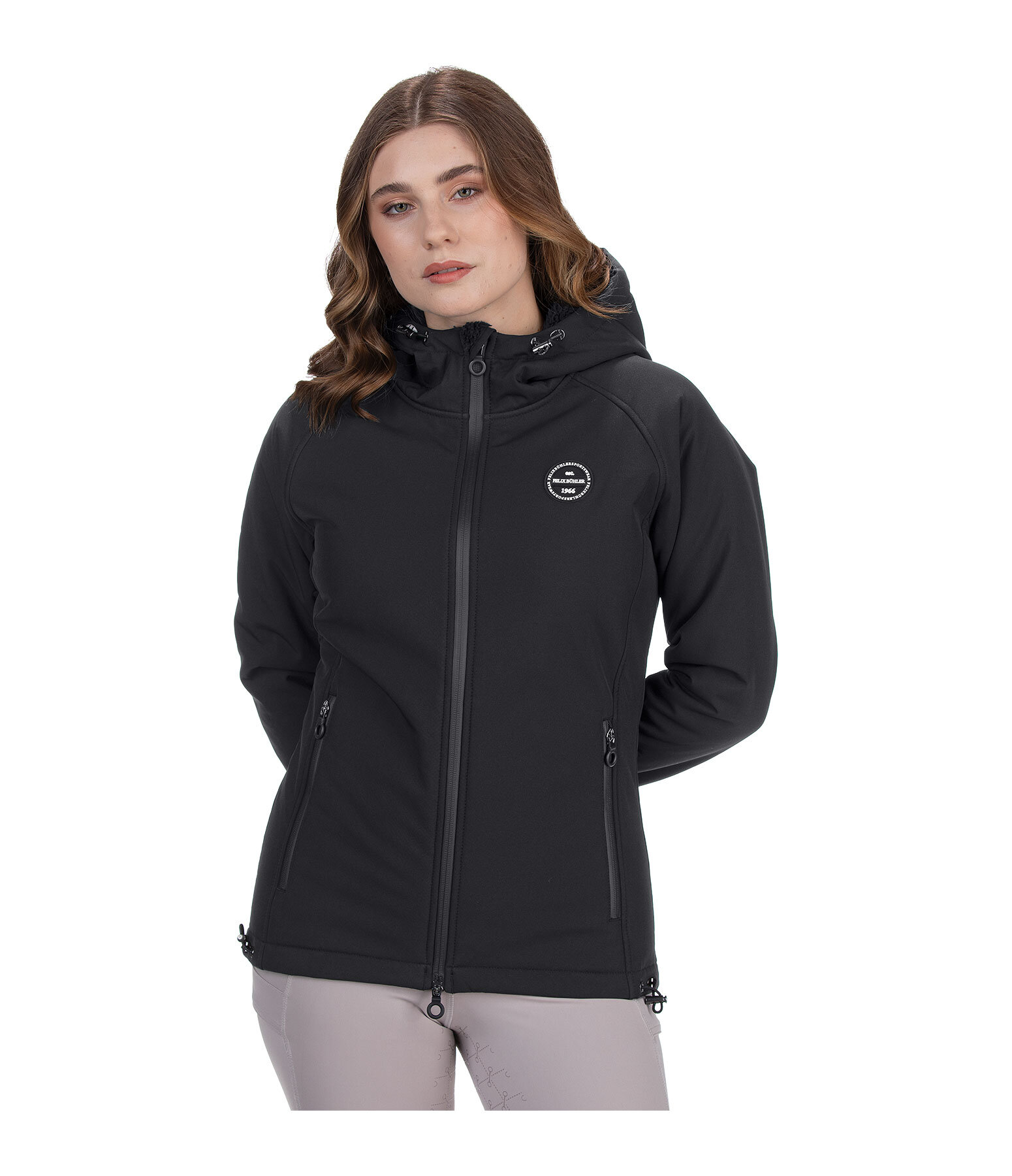 Giacca da equitazione softshell con cappuccio Lara II