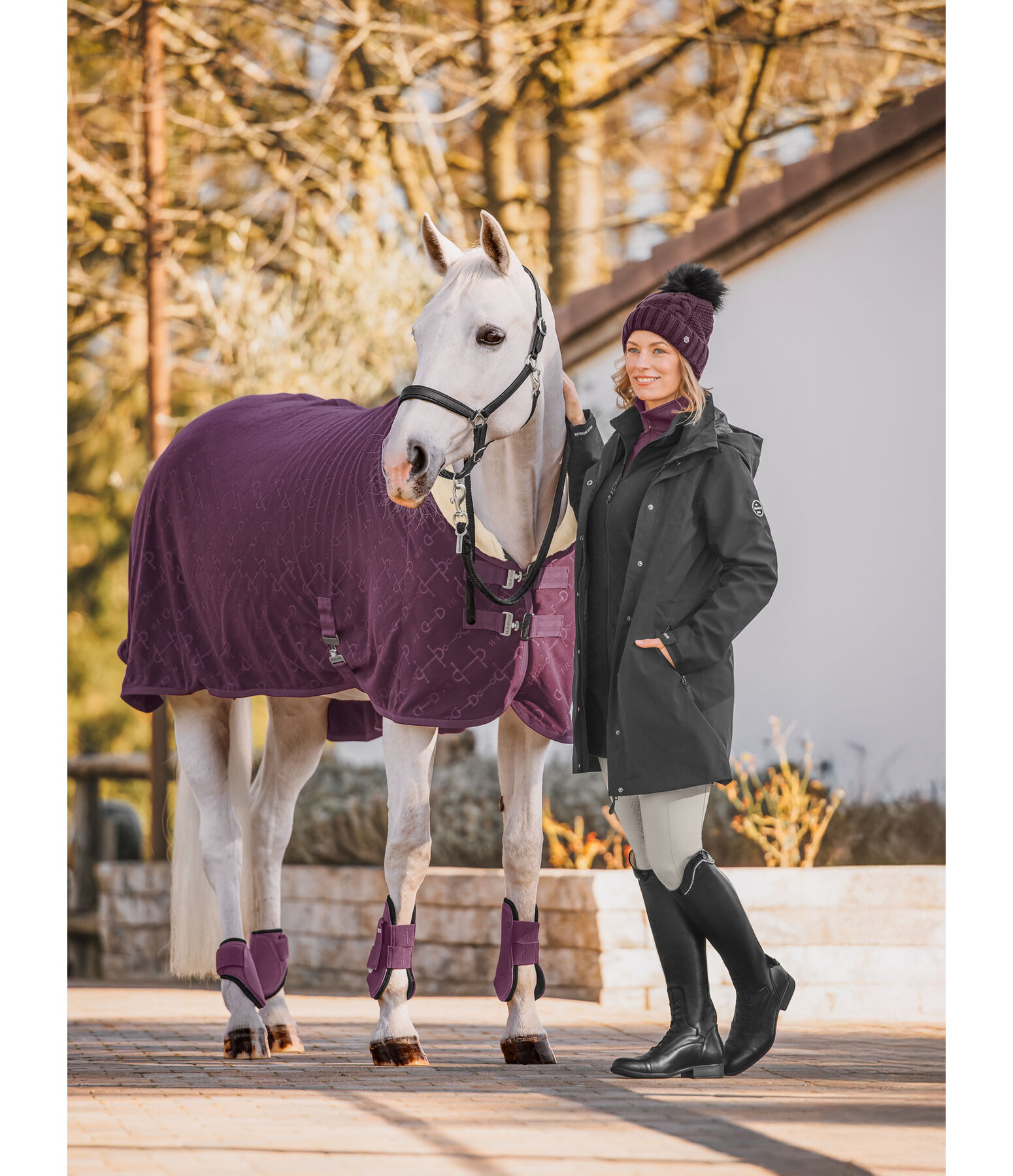 Cappotto da equitazione funzionale 3 in 1 con cappuccio Phoebe