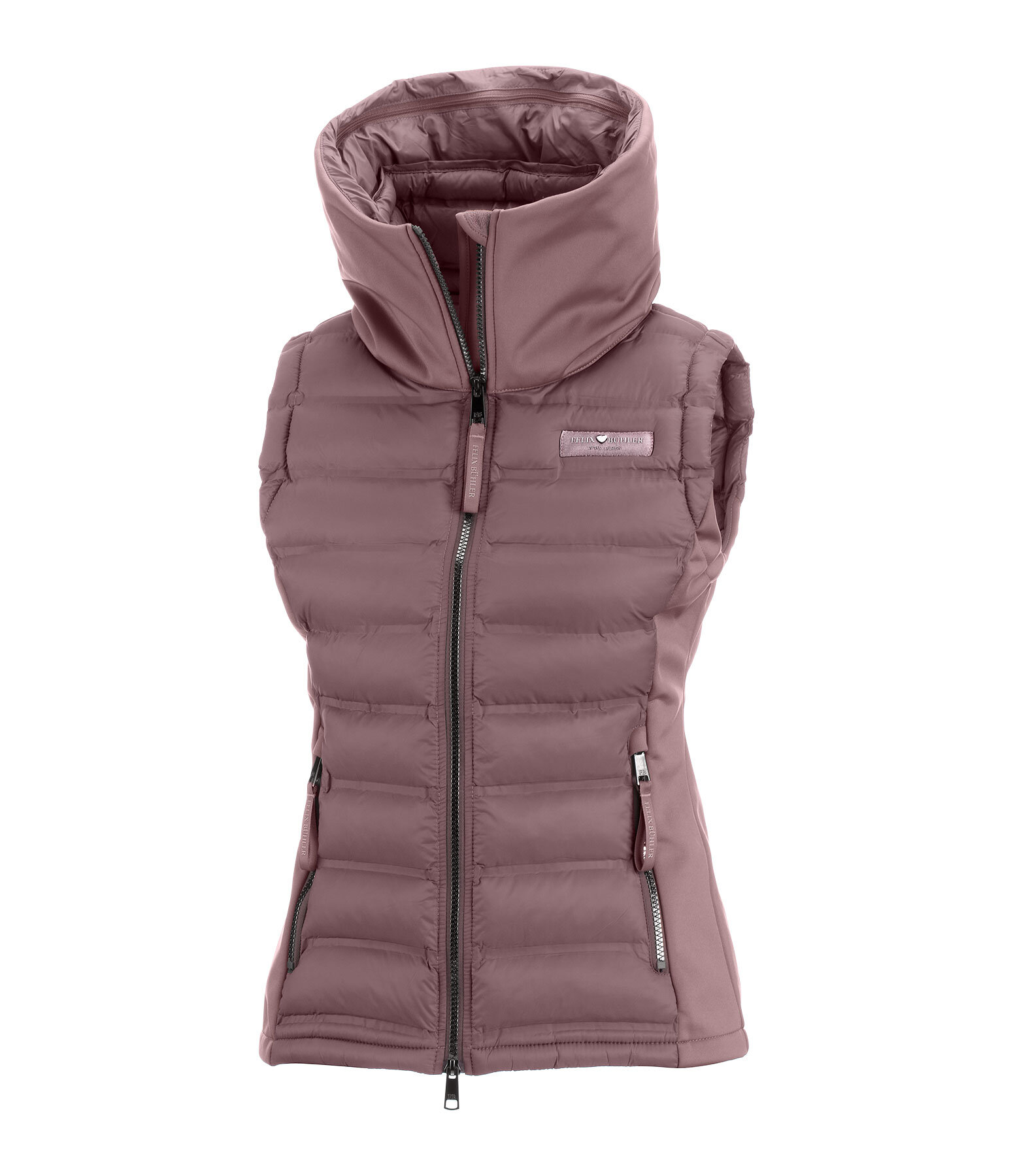 Gilet da equitazione combinato softshell con cappuccio Jessy