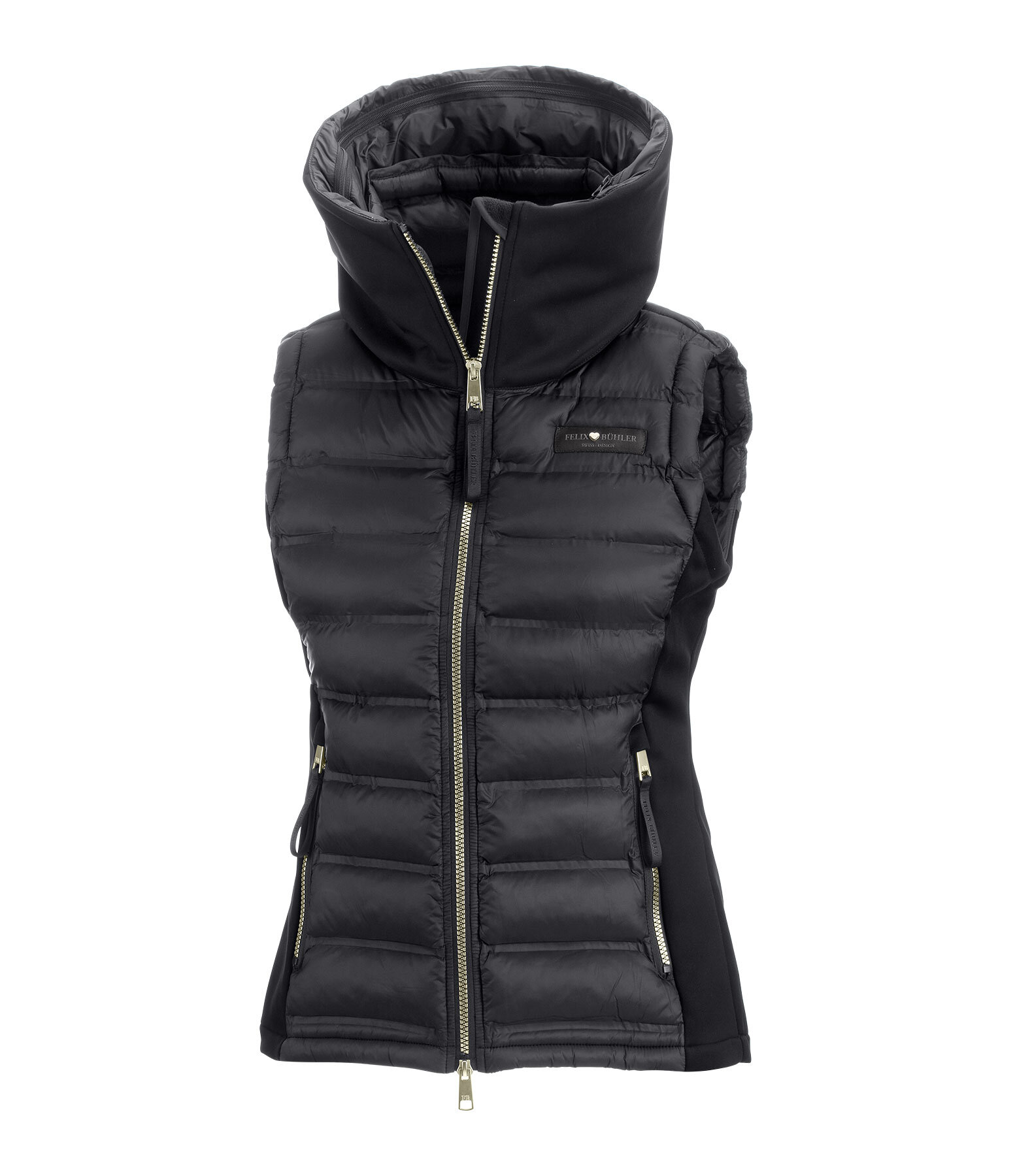 Gilet da equitazione combinato softshell con cappuccio Jessy