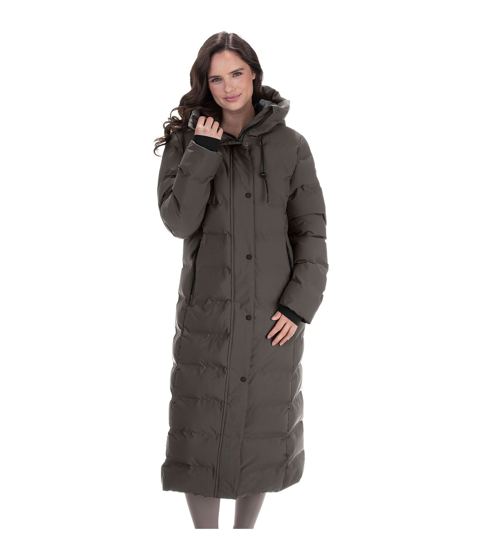 Cappotto da equitazione trapuntato con cappuccio Zoe