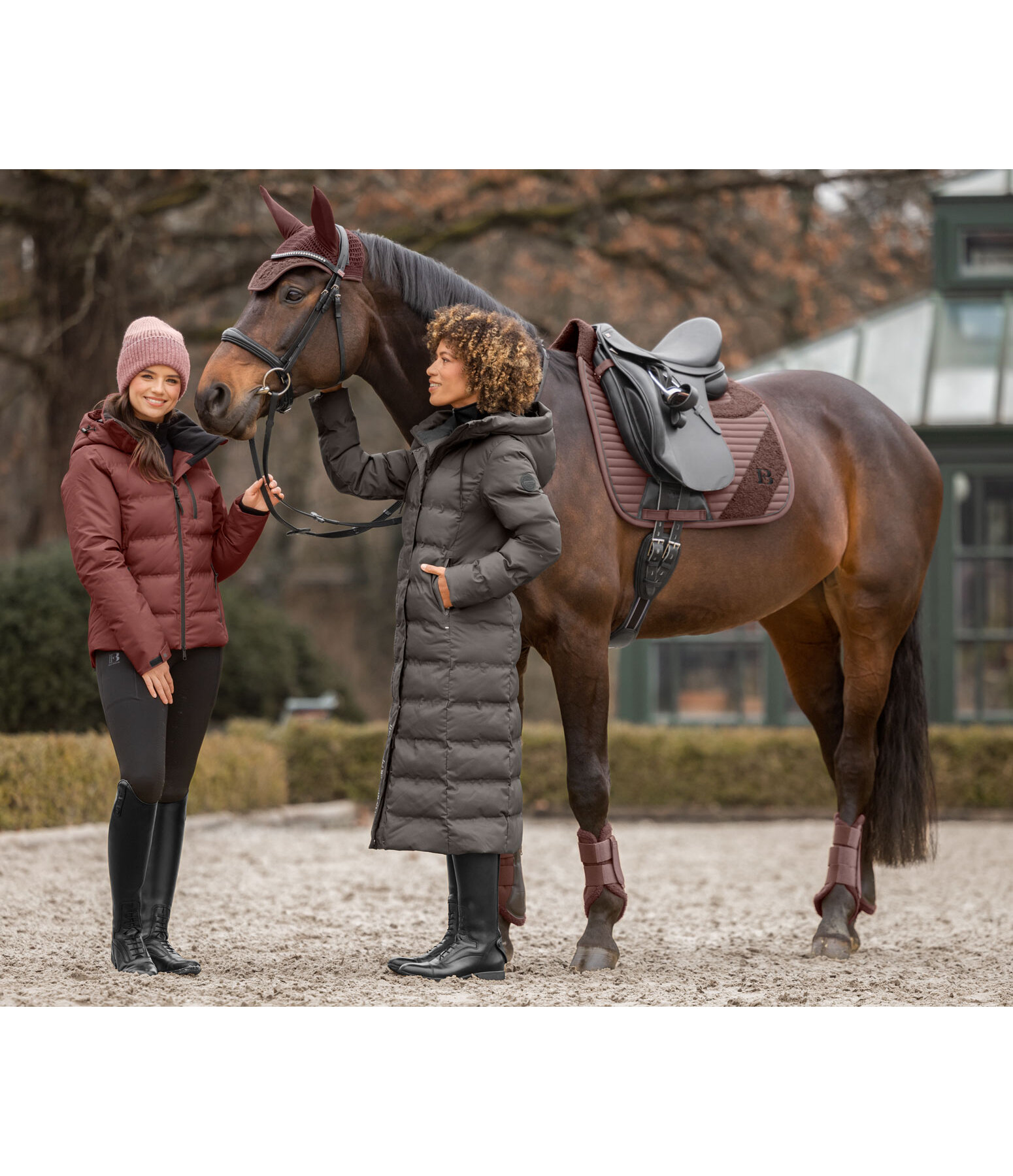 Cappotto da equitazione trapuntato con cappuccio Zoe
